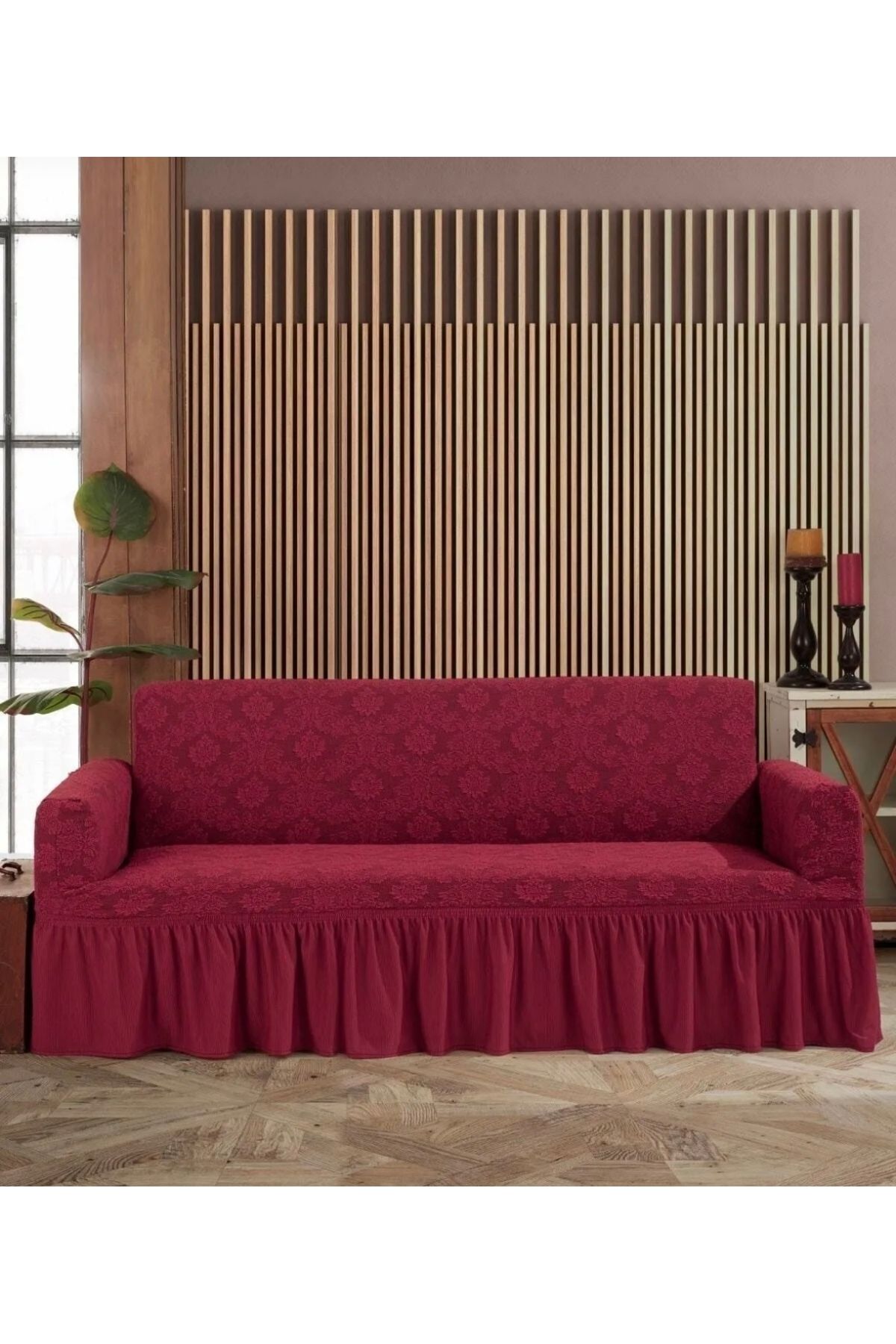 Muensu 3*3*1*1 Osmanlı Desen Jakarlı Koltuk Örtüsü, Çekyat Takımı