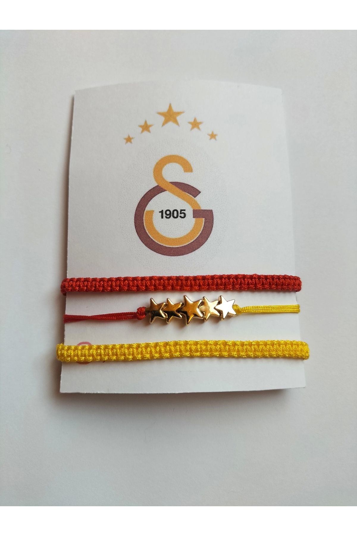 Arjew Sarı Kırmızı Beş Yıldız Şampiyon Bileklik Seti