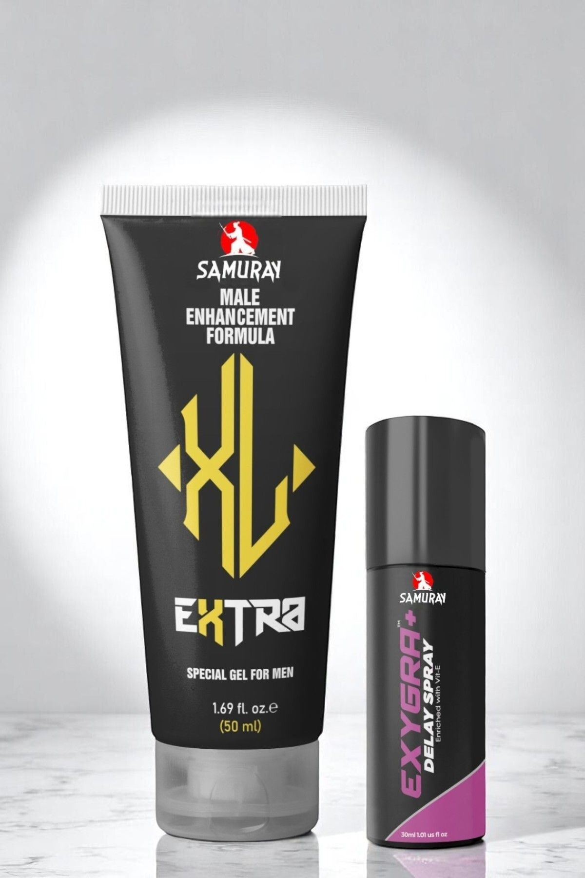 SAMURAY Büyütücülü Krem ve 30 ml Geciktirmeye Yardımcı Sprey