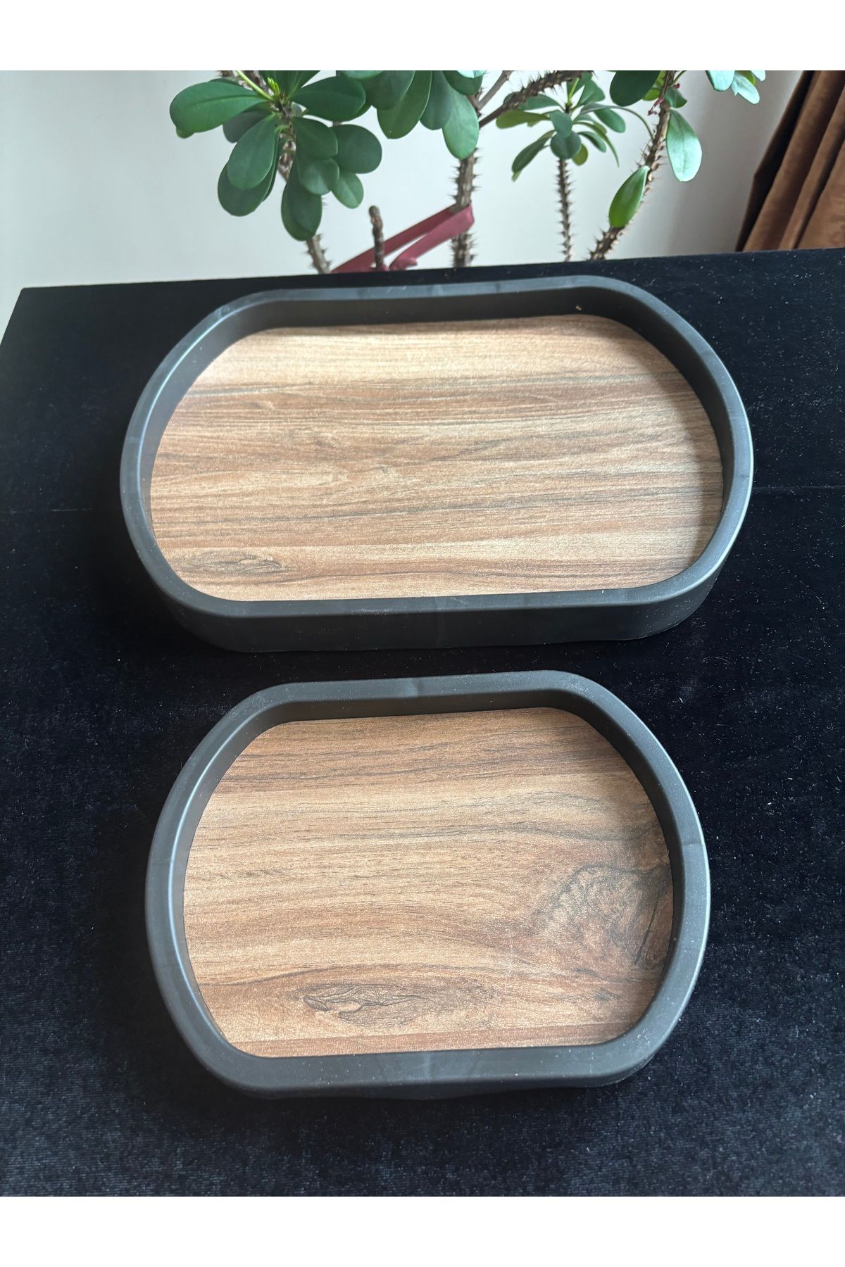 DİBA AVM 2 Lİ LÜX ŞIK SUNUM TEPSİSİ SUNUMLUK EBAT 35X26---23X17 CM SUNUM TEPSİ 2 Lİ ŞIK SUNUM TEPSİSİ