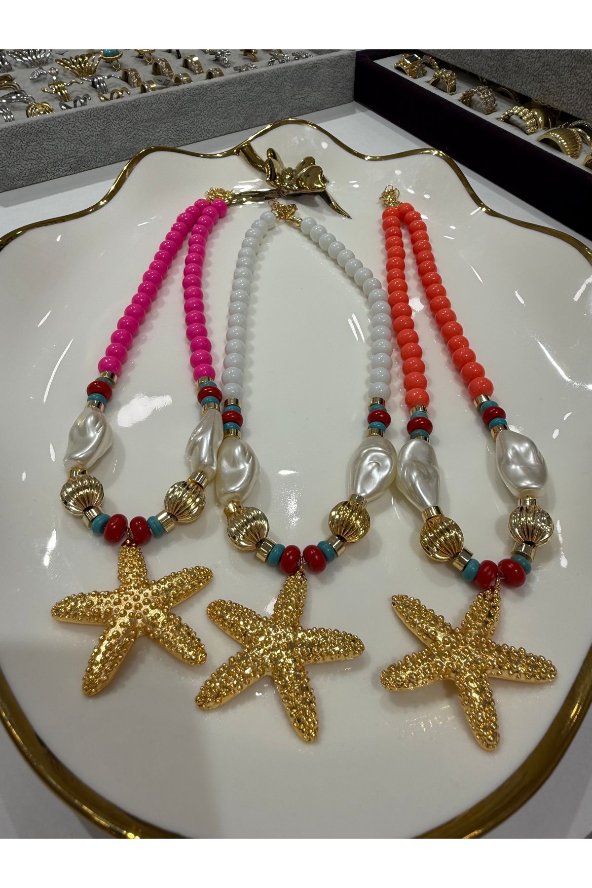 My violet accesorize DENİZ YILDIZI RENKLİ KOLYE