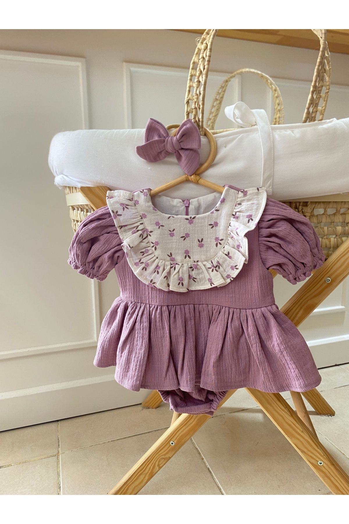 Lolidenss Lila müslin Romper