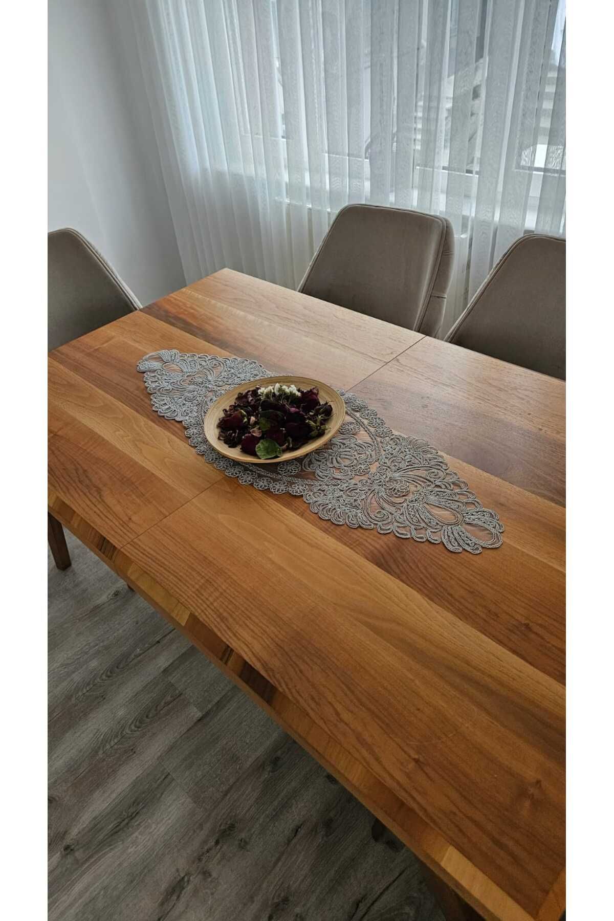 ZESA HOME Tül Güpürlü Desnli Şık Renk Renk Runner