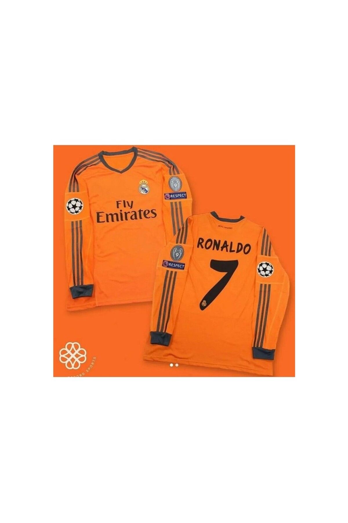 kombinezyum #7 Cristiano Ronaldo R.Madridd 2013/14 Sezonu Nostalji Forması (Orange)