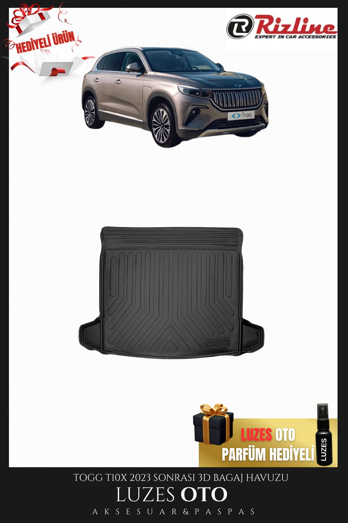 Rizline Togg T10X 3D Bagaj Havuzu 2024 Model Uyumlu