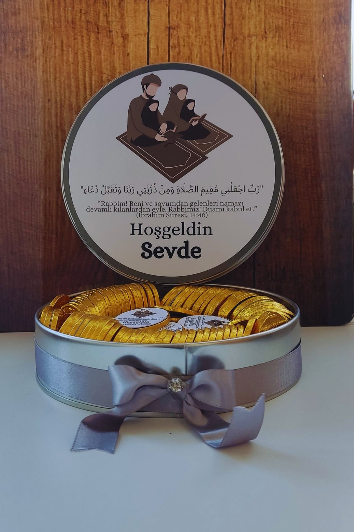 afyoresel 100 Adet İslami Yeni Doğan Hediye Sütlü Konfiseri Çikolata