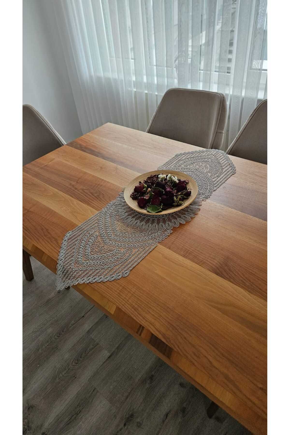 ZESA HOME Tül Güpürlü Desnli Şık Renk Renk Runner