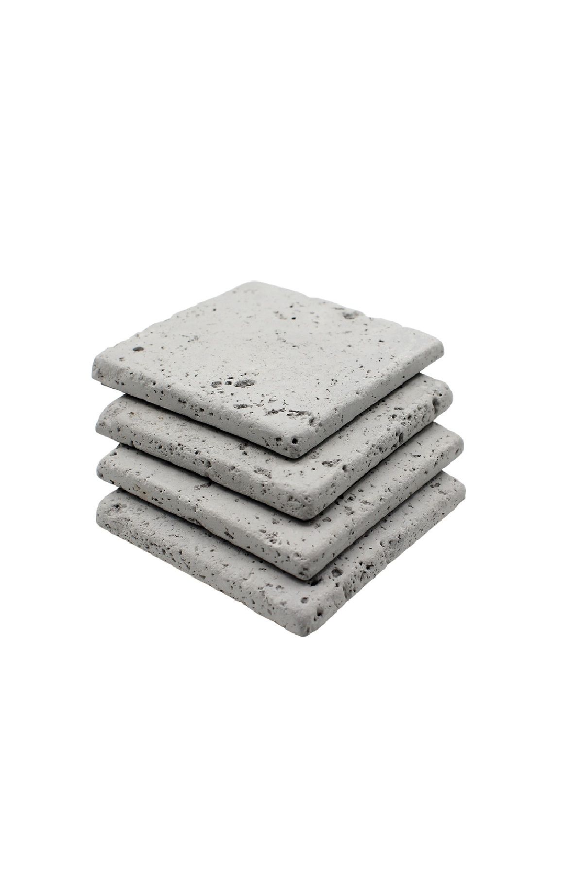 Ovebu Kare Naturel Beton Bardak Altlığı