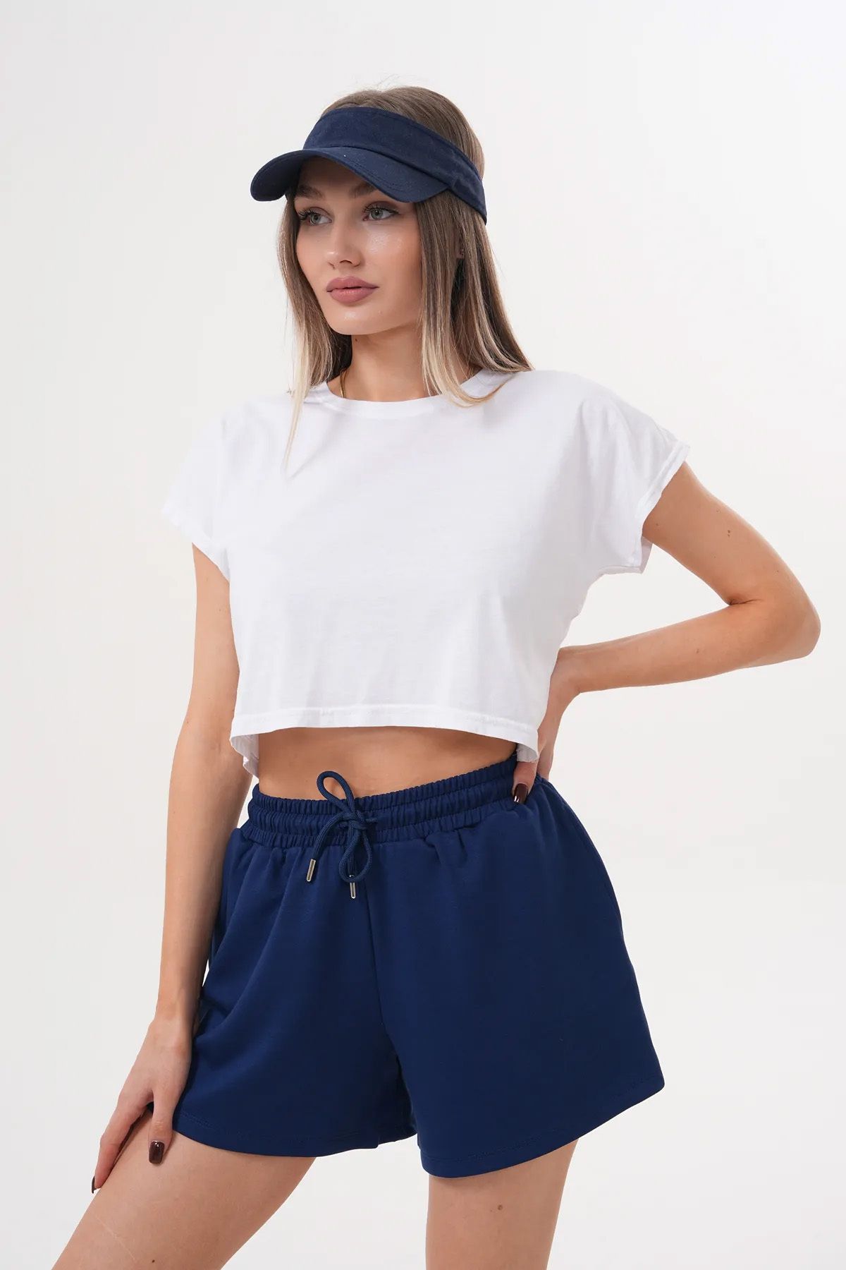 COTTONPARK20 Kadın Modal Beli Lastikli Bağcıklı Kısa Şort
