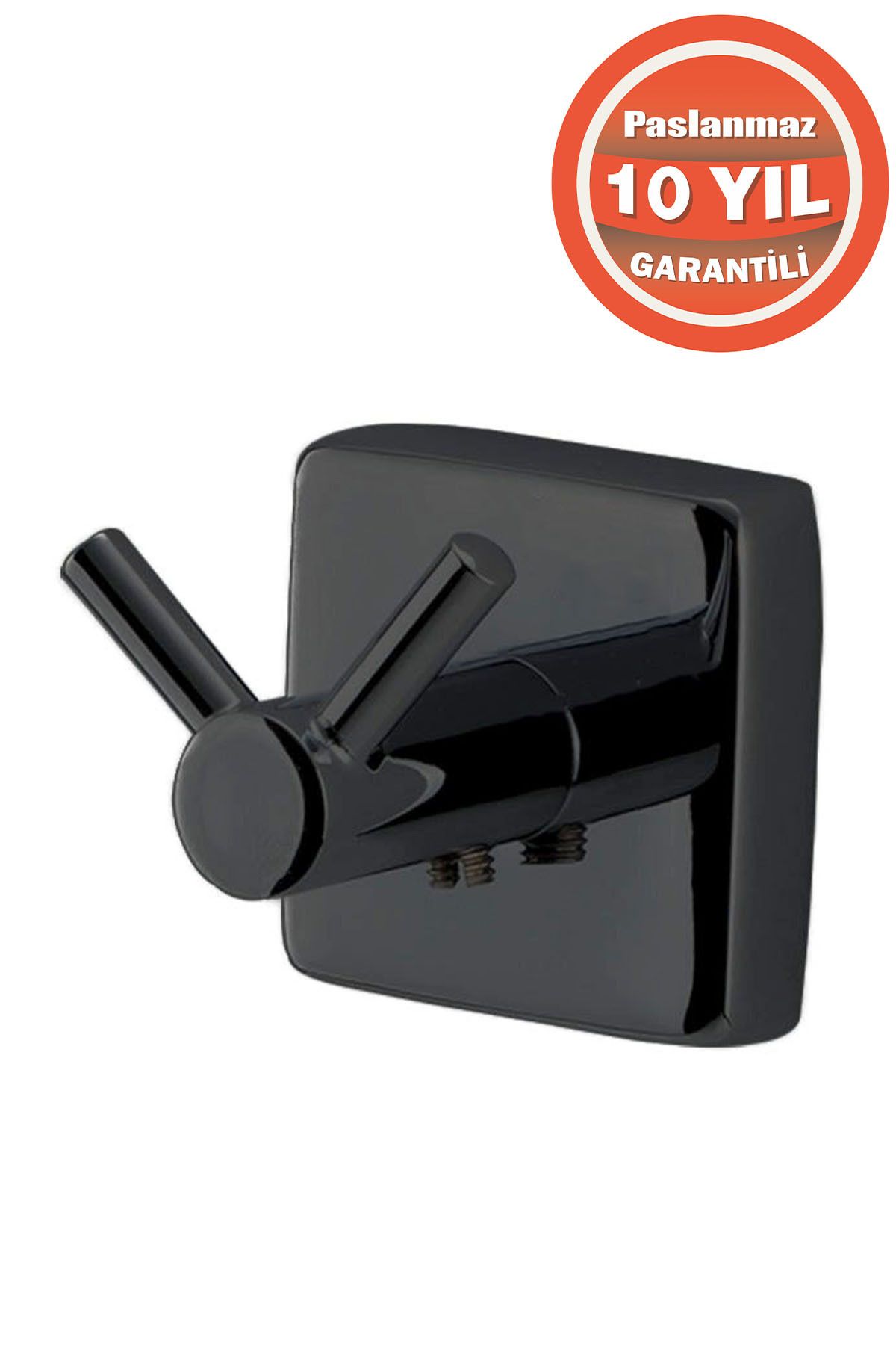 ÇELİK BANYO Paslanmaz Pirinç Mat Siyah Vizyon Bornozluk Banyo Askısı
