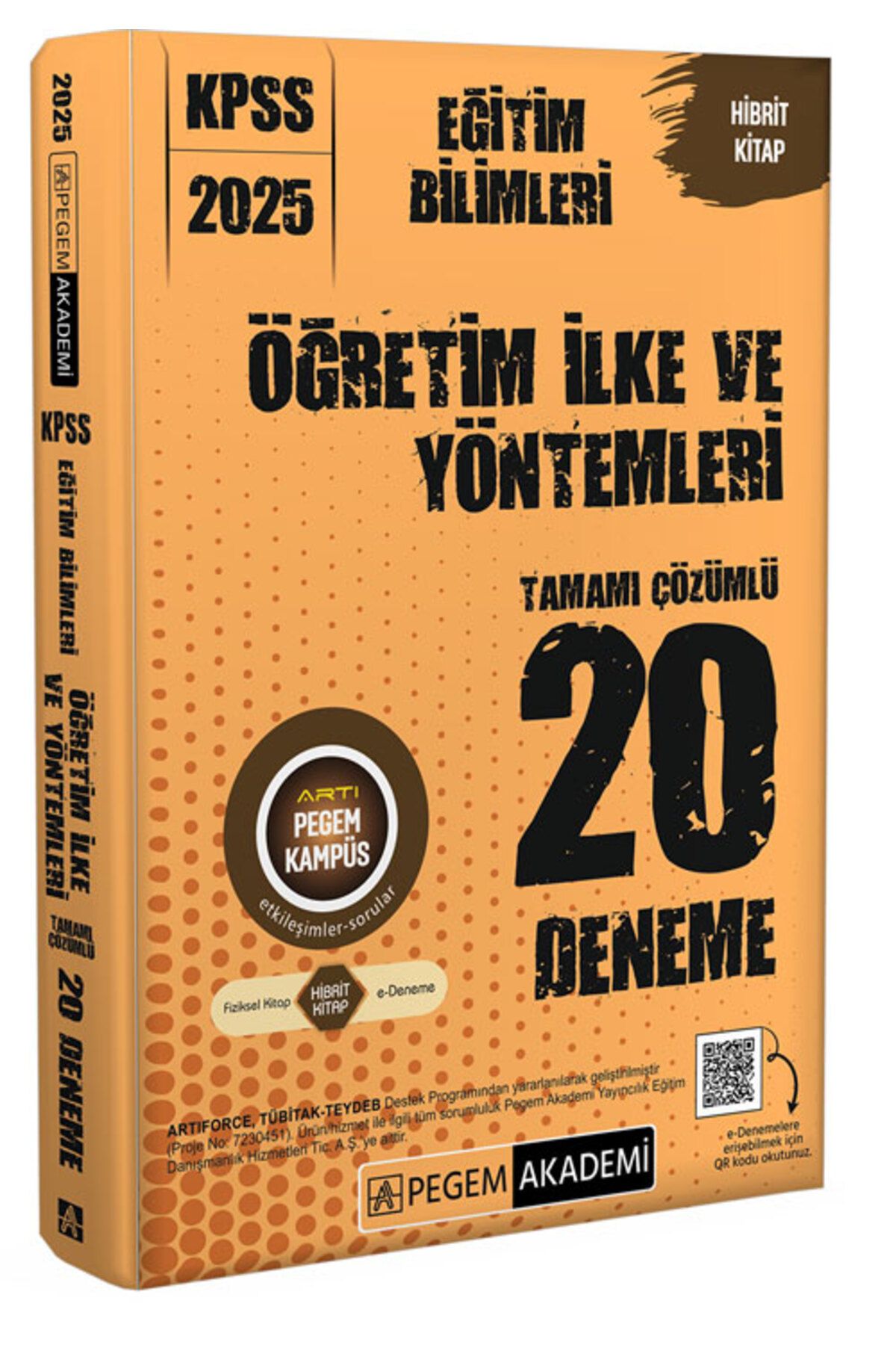 Pegem Akademi Yayıncılık 2025 KPSS Eğitim Bilimleri Öğretim İlke ve Yöntemleri Tamamı Çözümlü 20 Deneme Pegem Yayınları