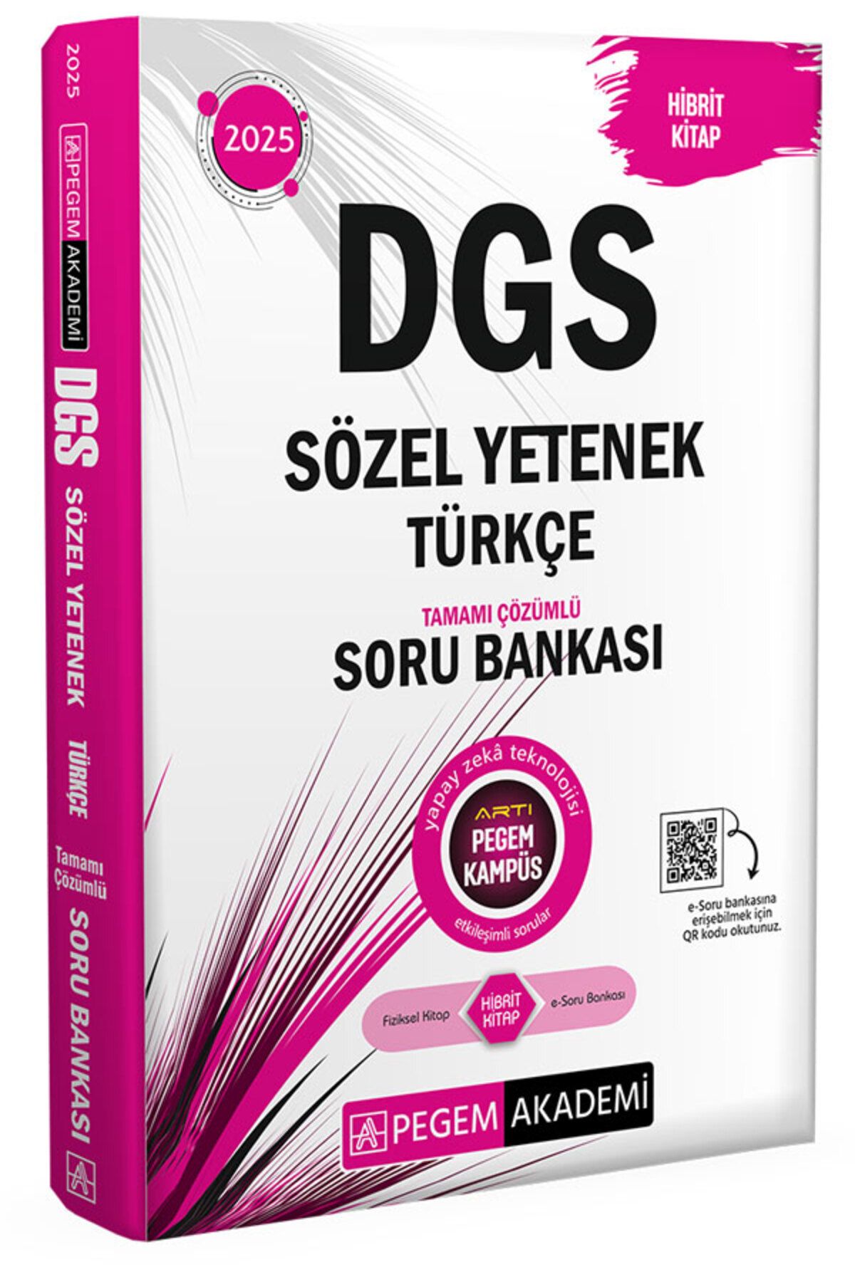 Pegem Akademi Yayıncılık 2025 DGS Türkçe Sözel Yetenek Tamamı Çözümlü Soru Bankası Pegem Yayınları