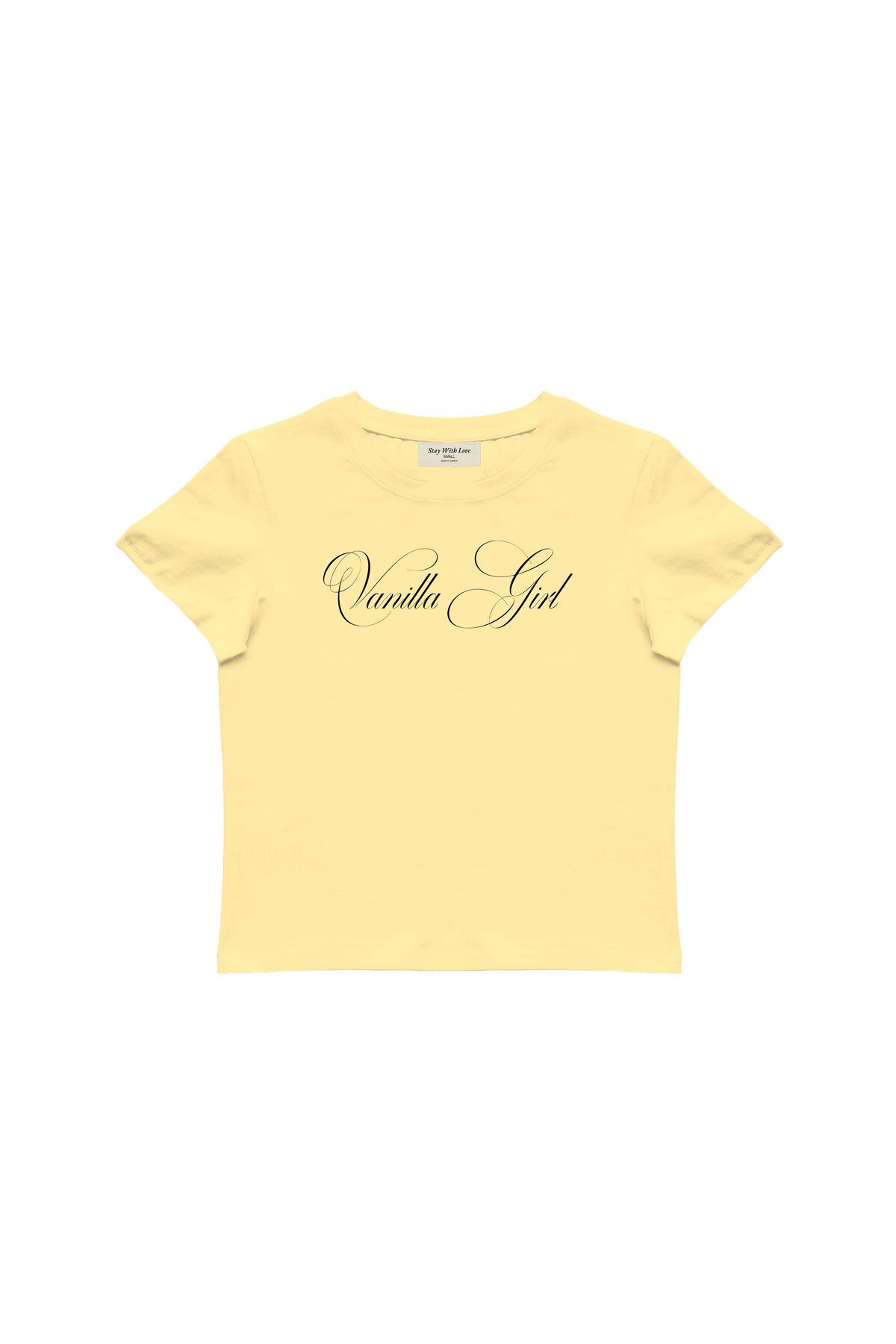 lethestudios Vanilla Girl Baskılı Baby Tee Crop Top