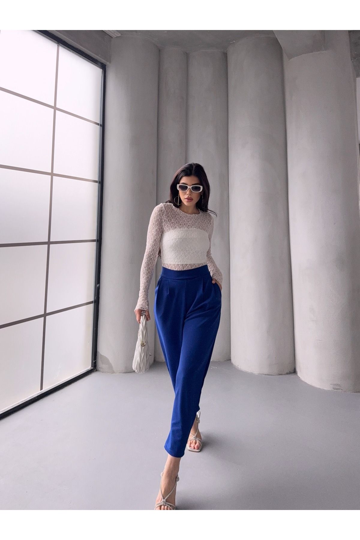 DAFFODİL Daffodil Scuba Krep Likralı Harem Pantolon – Model Y052