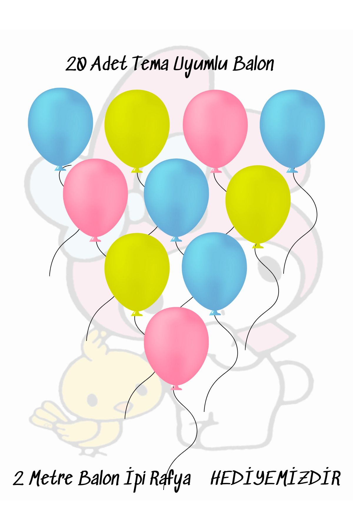 snowparty My Melody My Melodi Tema Uyumlu Doğum Günü Parti Balonu