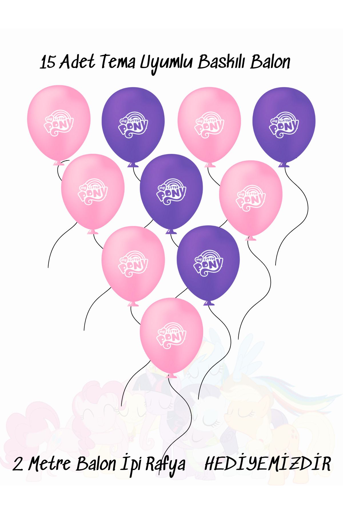snowparty My Little Pony Tema Uyumlu Doğum Günü Parti Balonu