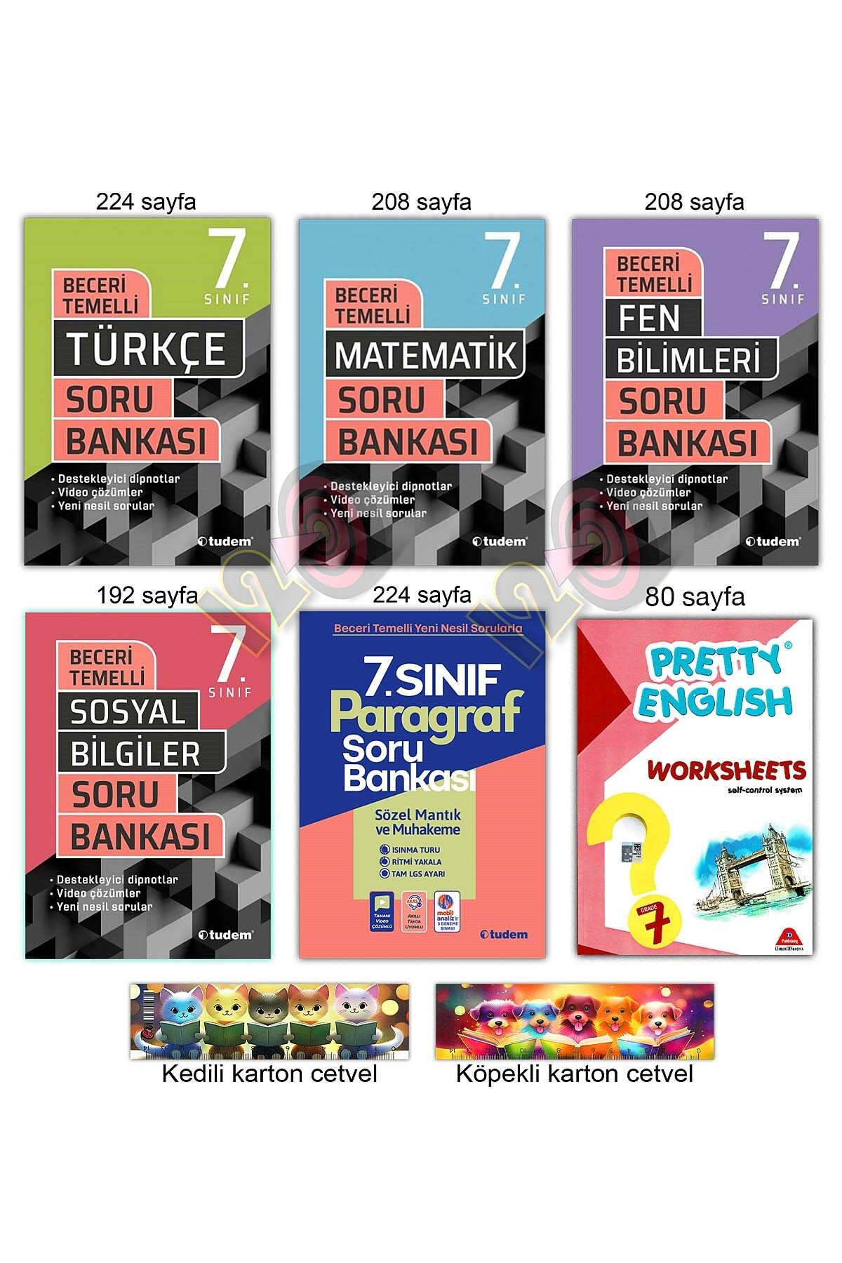 Tudem Yayınları 7. Sınıf Türkçe Fen Matematik Sosyal Paragraf Soru Bankası Seti