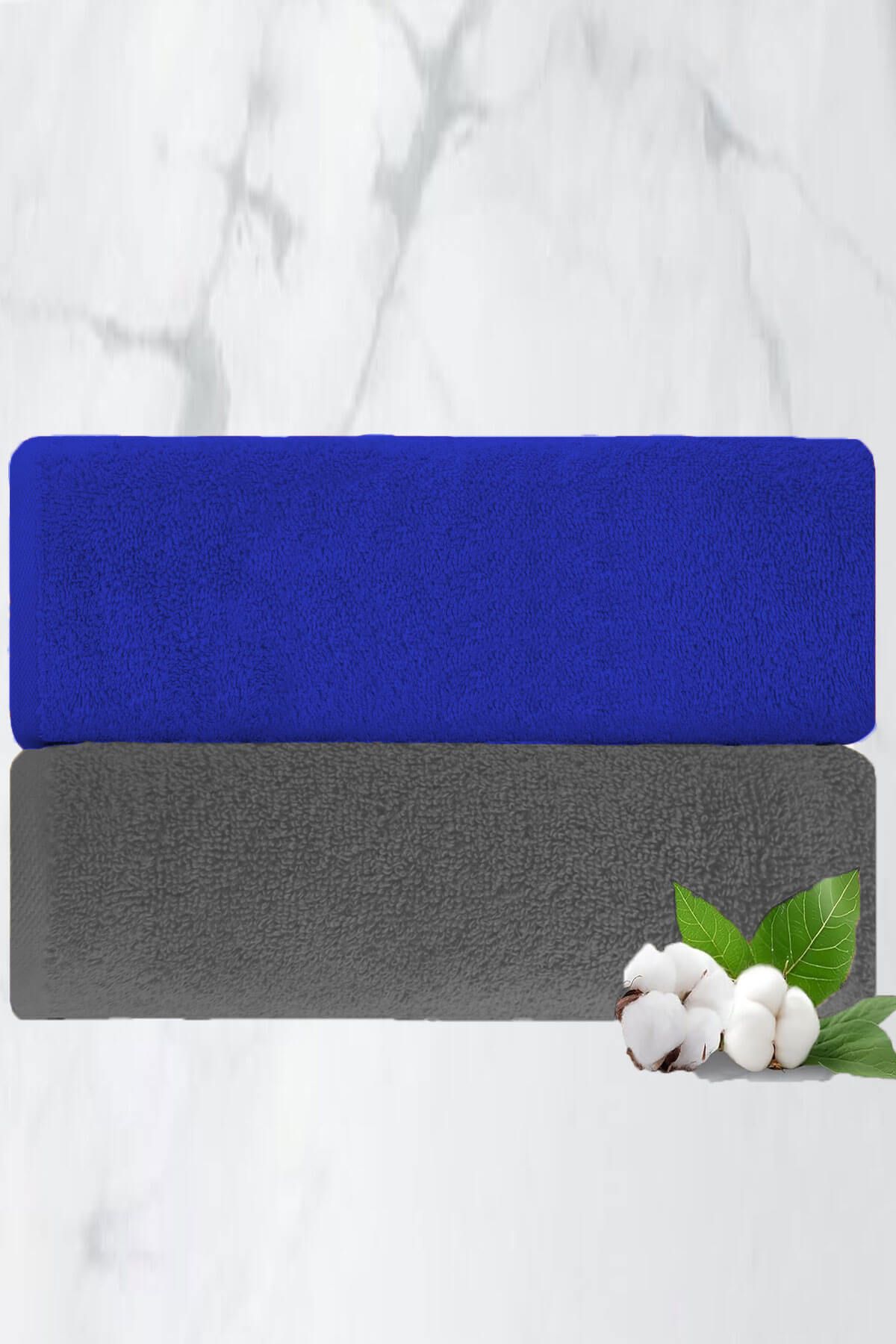 Mira Home 2 li Lüks El Yüz Havlu Seti 50x90 Cm %100 Pamuklu Gramajlı Grinja