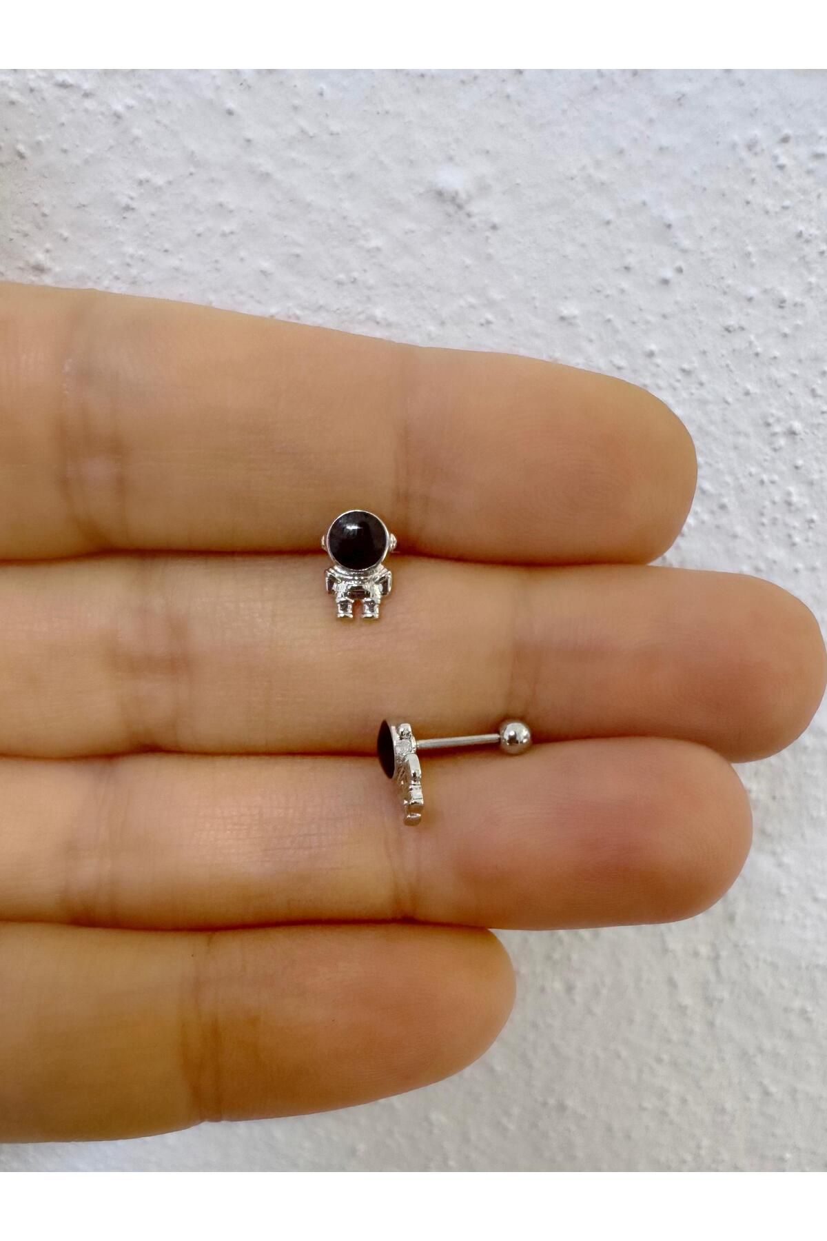 Arescollection 1 ADET ASTRONOT TRAGUS HELİX KIKIRDAK LOBE UYUMLU PİERCİNG KÜPE