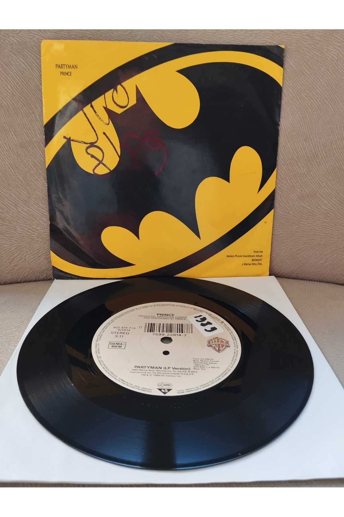 Plakperest Prince – Partyman (Batman) - 1989 Almanya Basım 45 lik Plak-2.el
