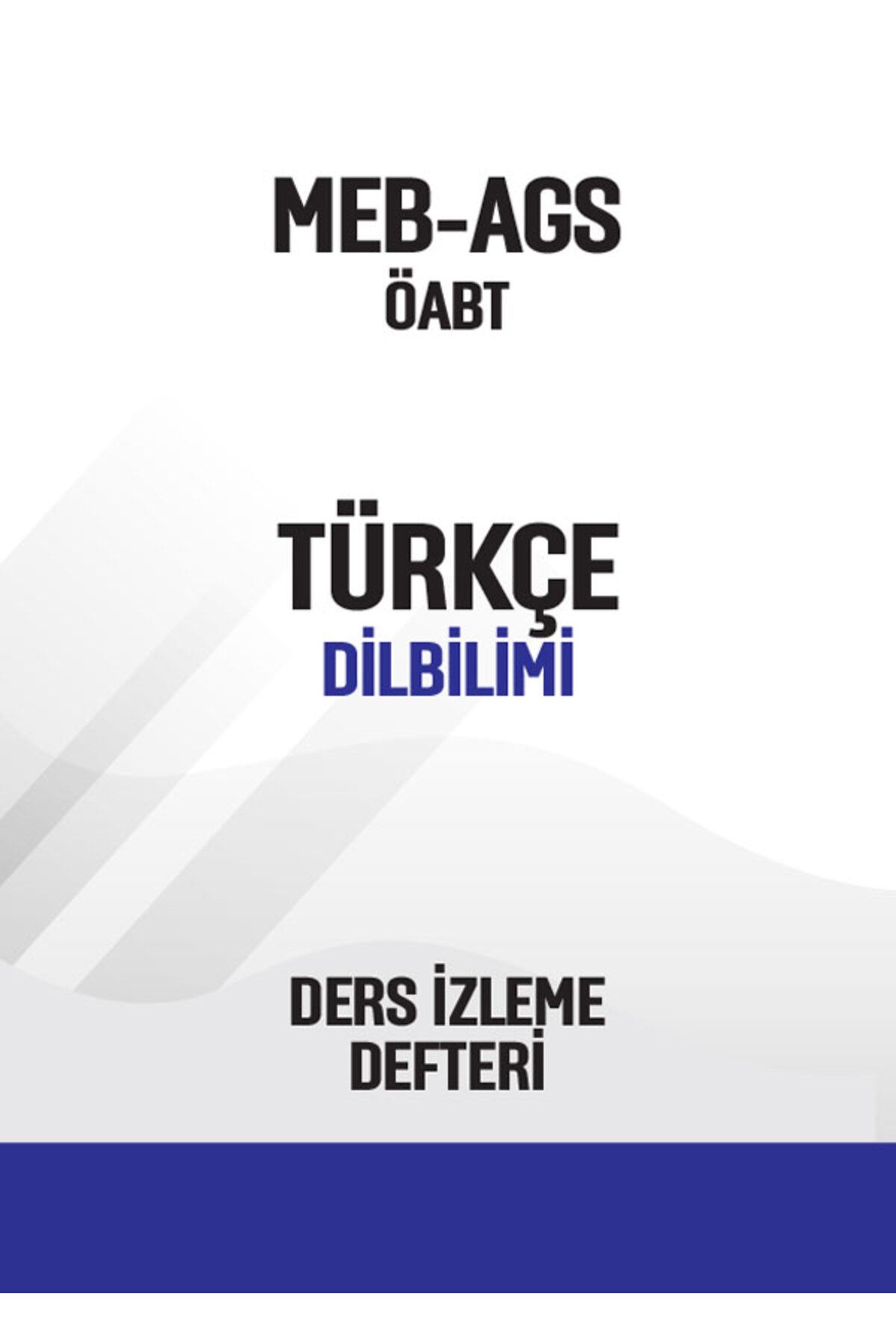 Pegem Akademi Yayıncılık ÖABT AGS Türkçe Öğretmenliği Dil Bilimi Ders İzleme Defteri Pegem Yayınları