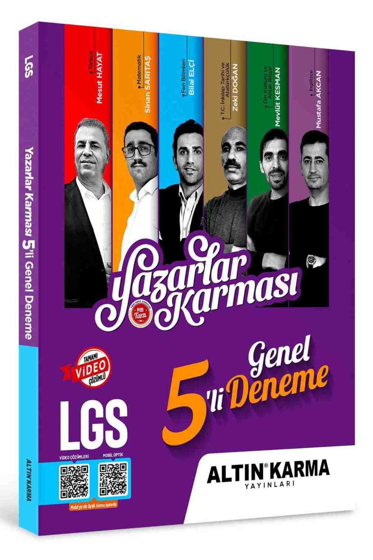 Altın Karma Yayınları 2025 ALTINKARMA LGS YAZARLAR KARMASI 5'Lİ DENEME