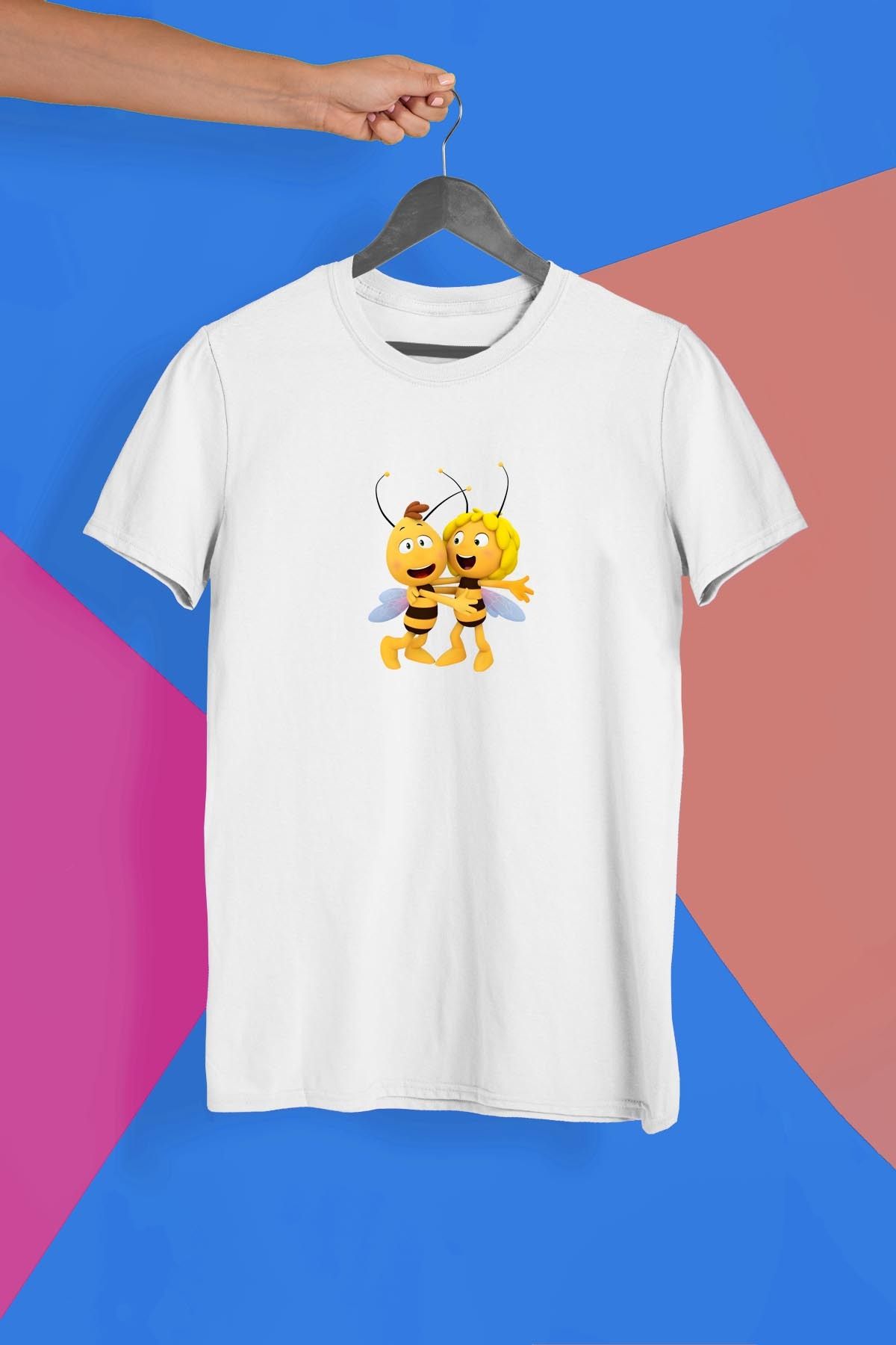 362BASKI Arı Maya Karakter Baskılı Tshirt