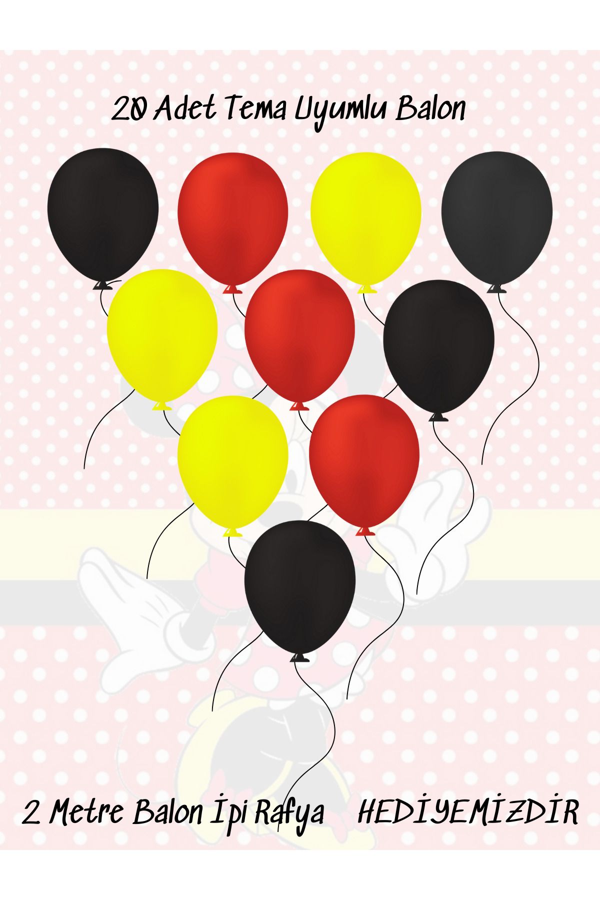 snowparty Yavru Minnie Mouse Tema Uyumlu Doğum Günü Parti Balonu
