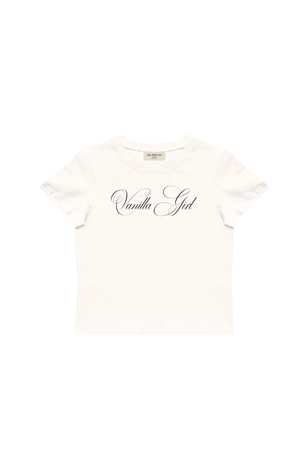 lethestudios Vanilla Girl Baskılı Baby Tee Crop Top