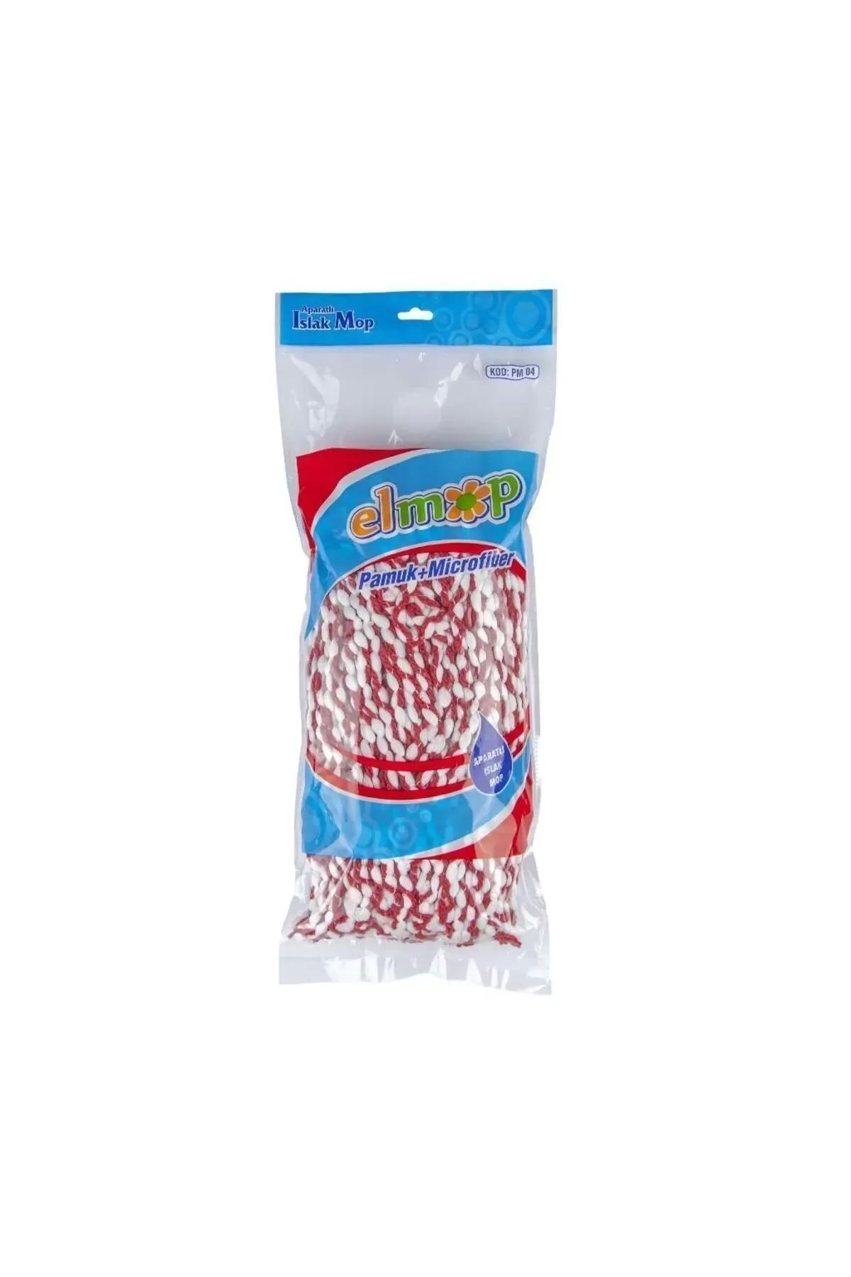 PRATİKOBA Yedek Islak Vidalı Mop Paspas Püskül Ucu - Pamuklu Mikrofiber Ipli Mop Yedeği Başlığı Royaleks-PM01