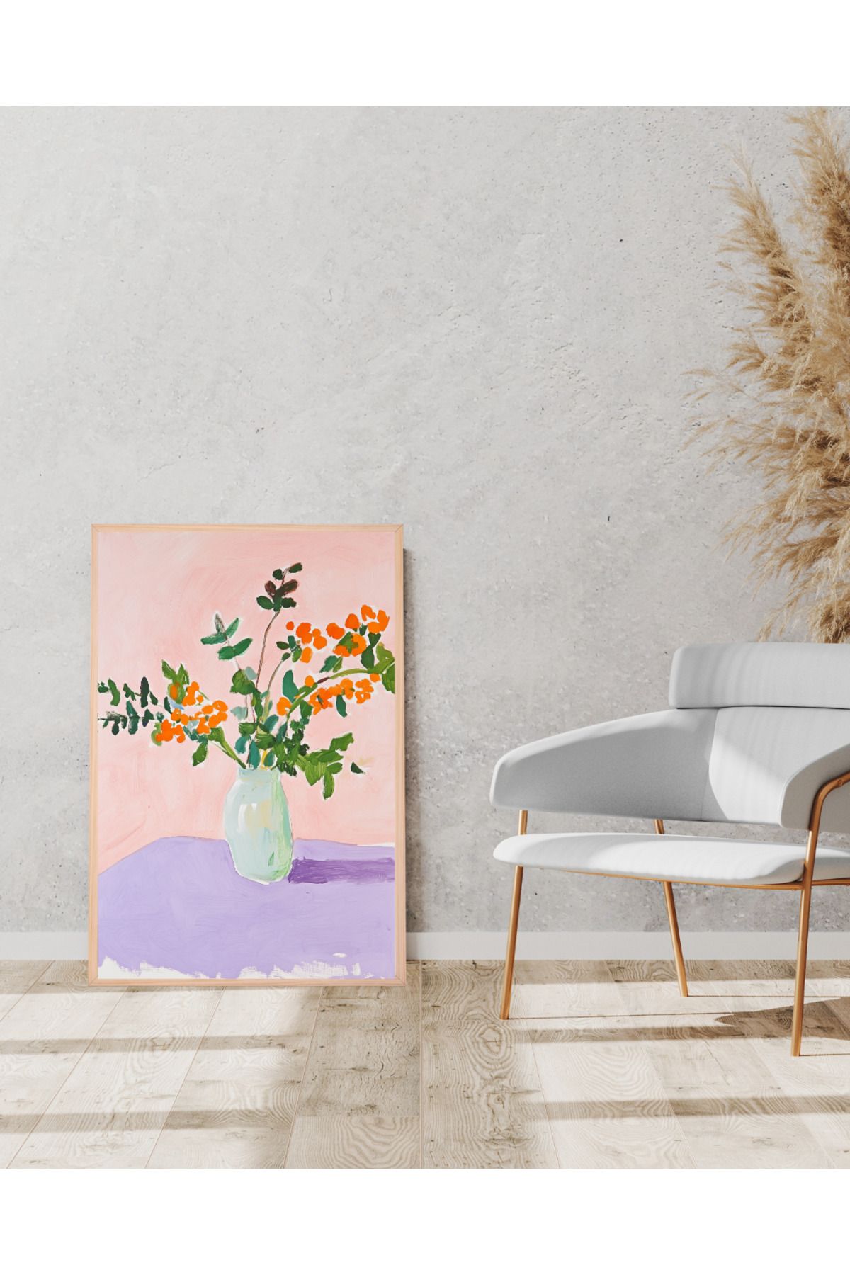 Tuba Decor Tek parça Ahşap Çerçeve Görünümlü MDF Tablo