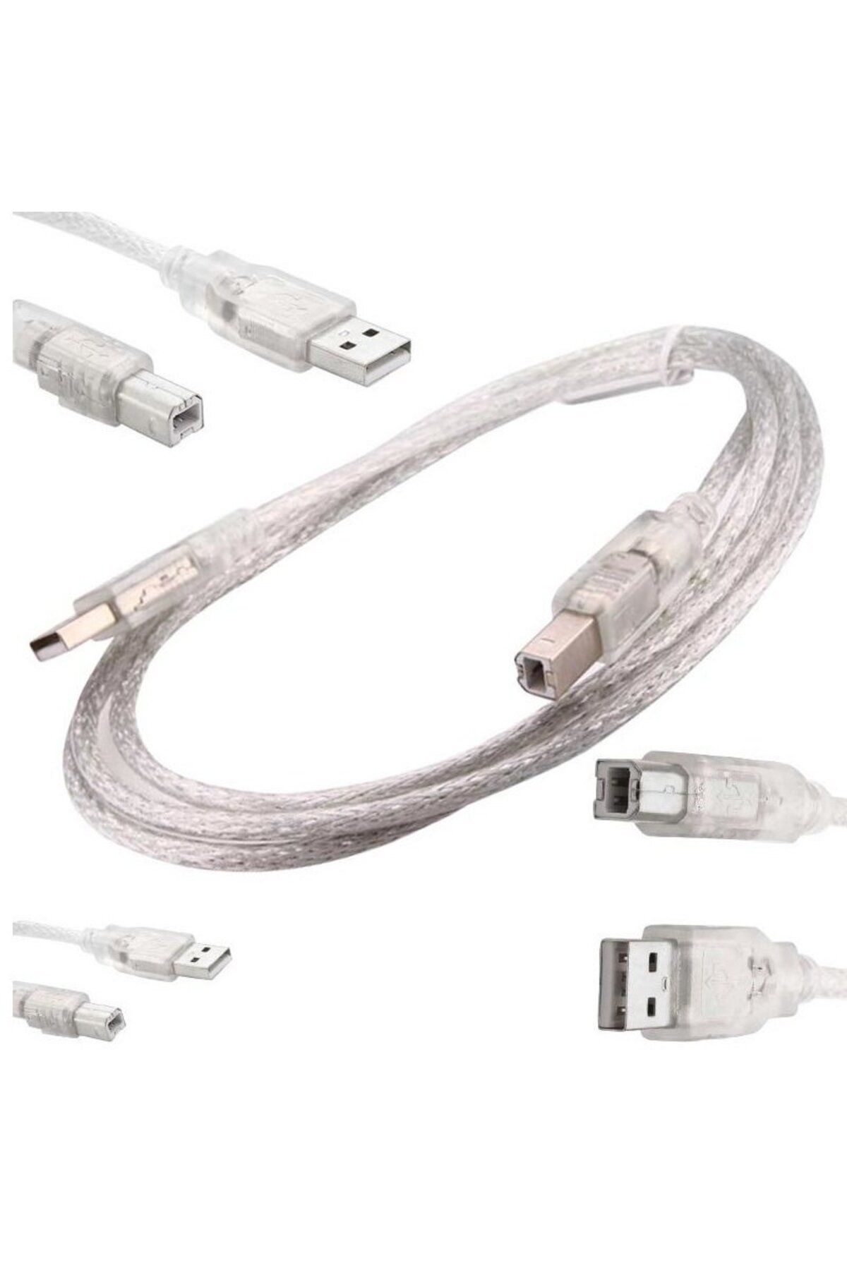 Vemora USB YAZICI KABLOSU 1.5 METRE 2.0V ŞEFFAF (5166)