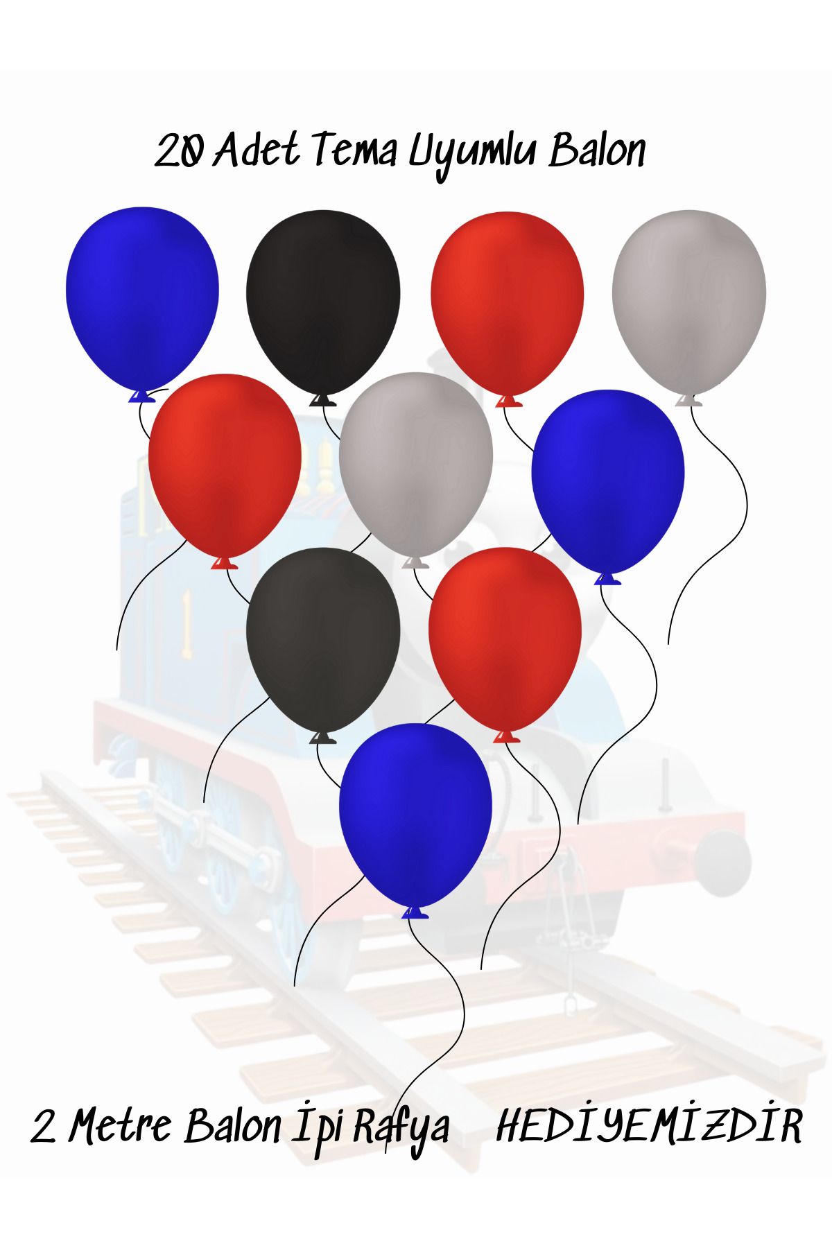 snowparty Thomas Train Thomas Ve Arkadaşları Tema Uyumlu Doğum Günü Parti Balonu