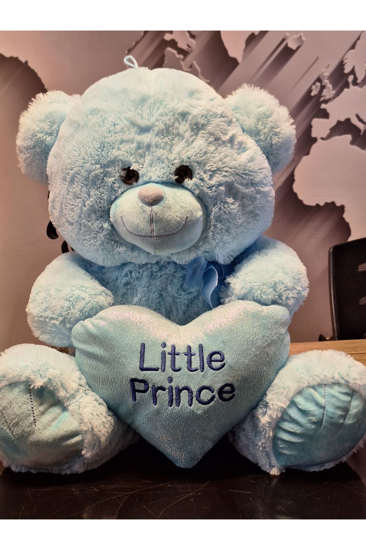 Halley Peluş Oyuncak LİTTLE PRİNCESS MAVİ PELUŞ AYICIK 45 CM
