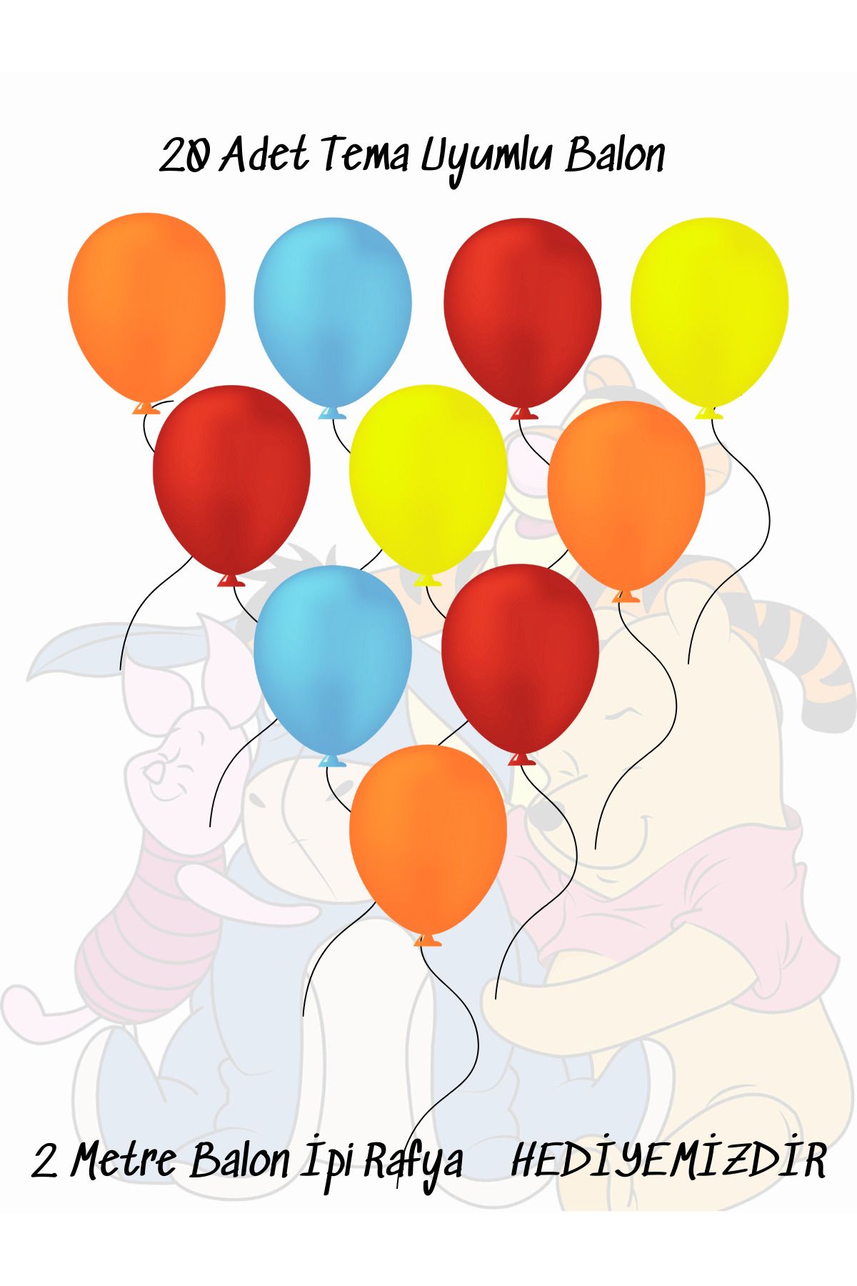 snowparty Winnie The Pooh Piglet Tema Uyumlu Doğum Günü Parti Balonu