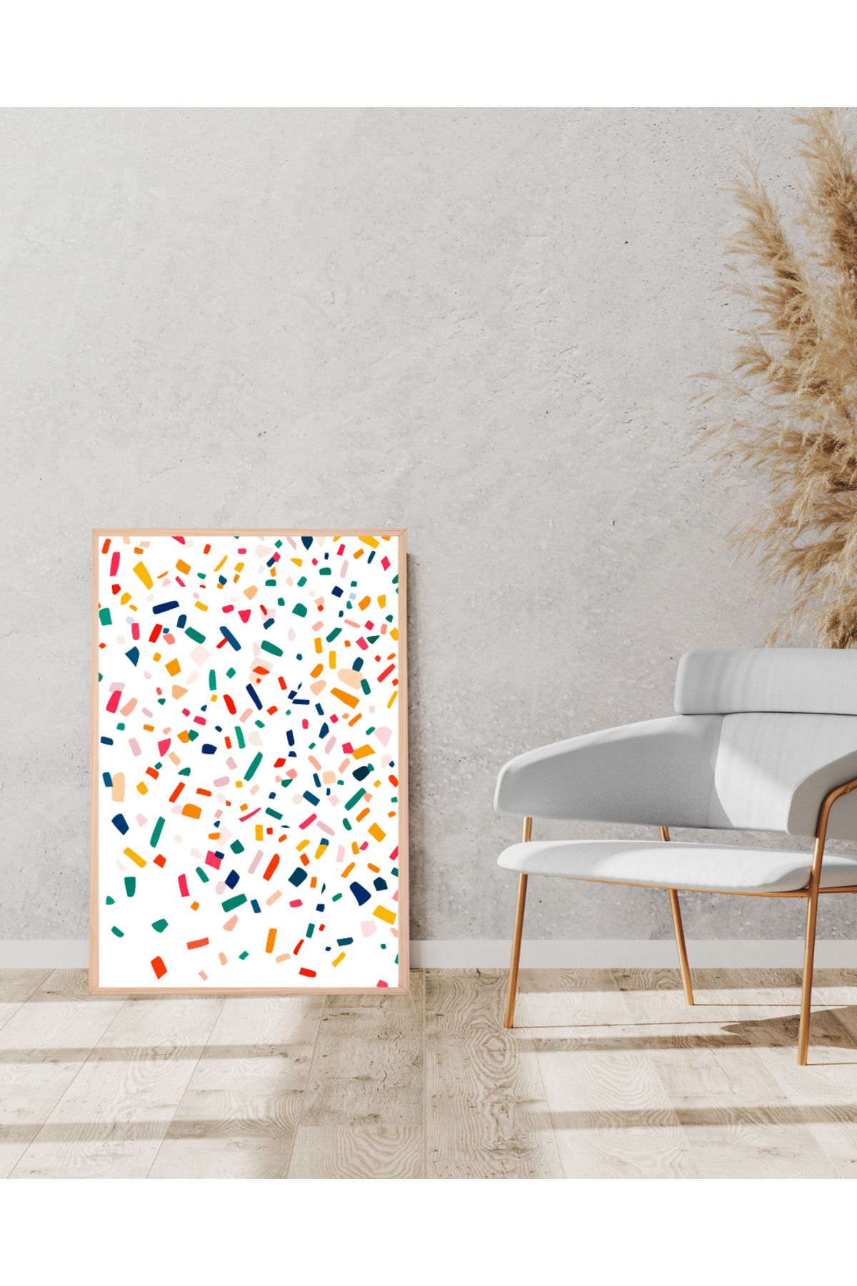 Tuba Decor Tek parça Ahşap Çerçeve Görünümlü MDF Tablo
