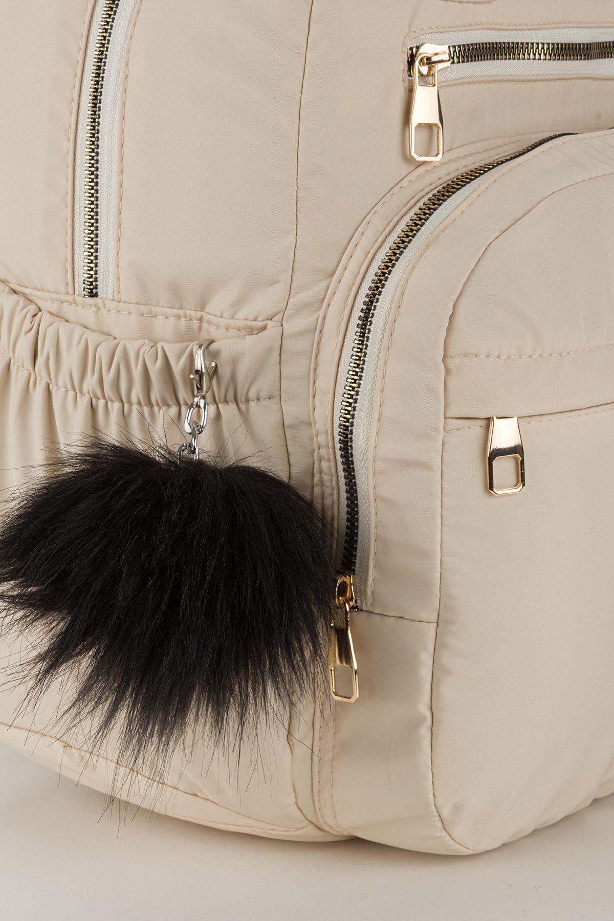 Papyon Baby Kids Bondit Kumaş Anne Bebek Bakım Sırt Çantası Biberon Termos Gözlü fotoğrafı 6 (önizleme)