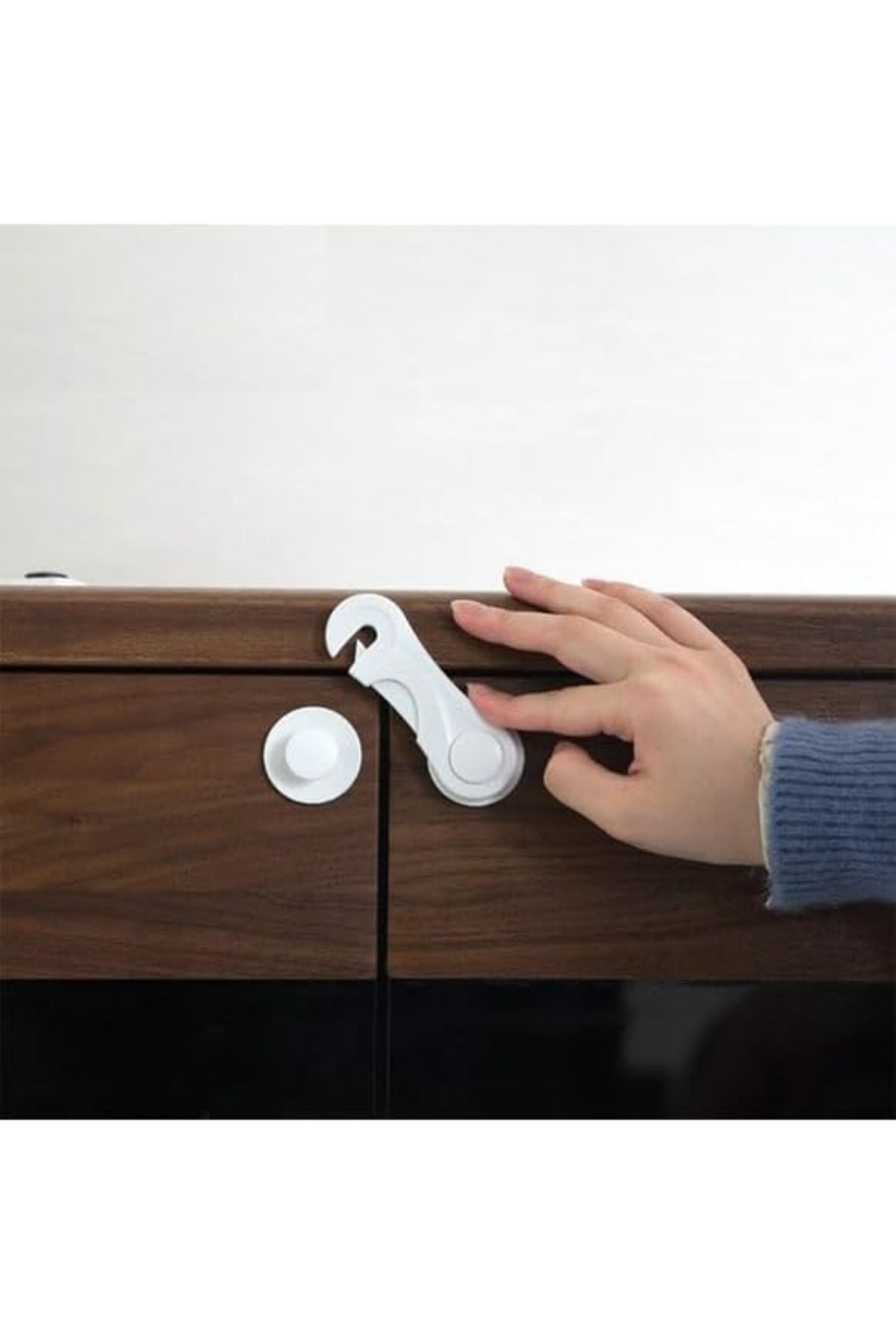 ÇARŞI HANEM-Baby Child Safety Self Adhesive Screwless Lid Lock for Drawer & Cabinet 1