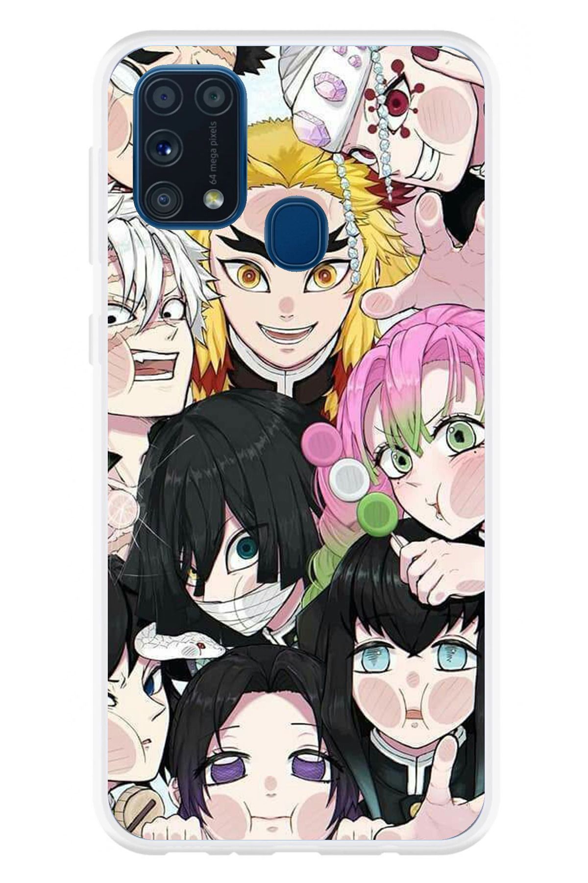 TechTree Samsung Galaxy M31 Uyumlu Demon Slayer Manga Şeffaf Silikon Kılıf