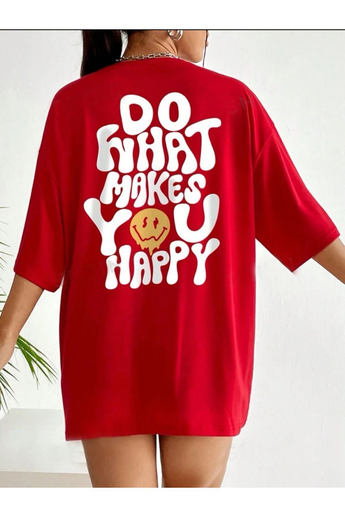 Tarzsokak Do What Makes You Happy Baskılı Kadın