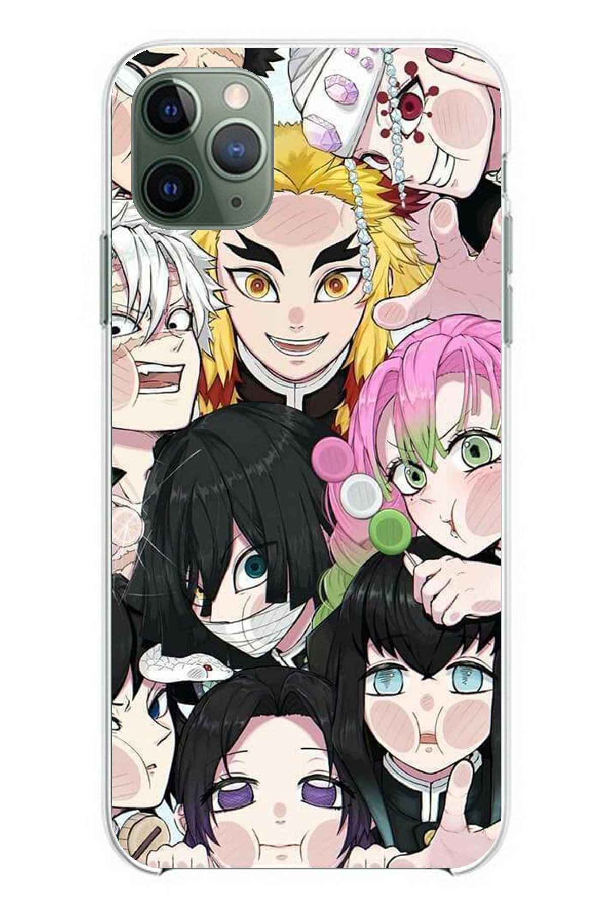 TechTree iPhone 11 PRO Uyumlu Demon Slayer Manga Şeffaf Silikon Kılıf