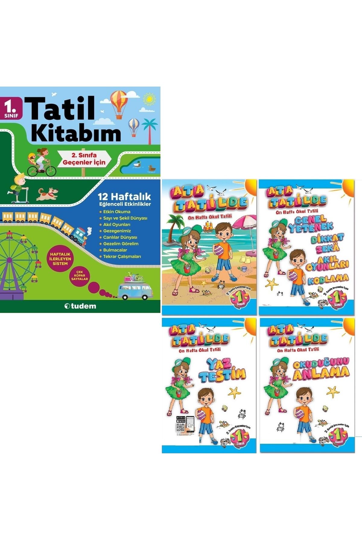 Tudem Yayınları 1. Sınıf tudem Ata Yaz Tatil Seti 5 Kitap