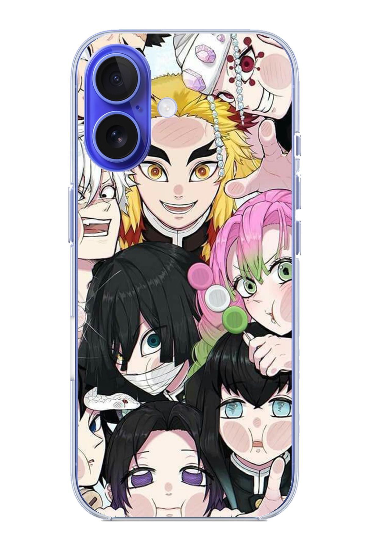 TechTree iPhone 16 Uyumlu Demon Slayer Manga Şeffaf Silikon Kılıf