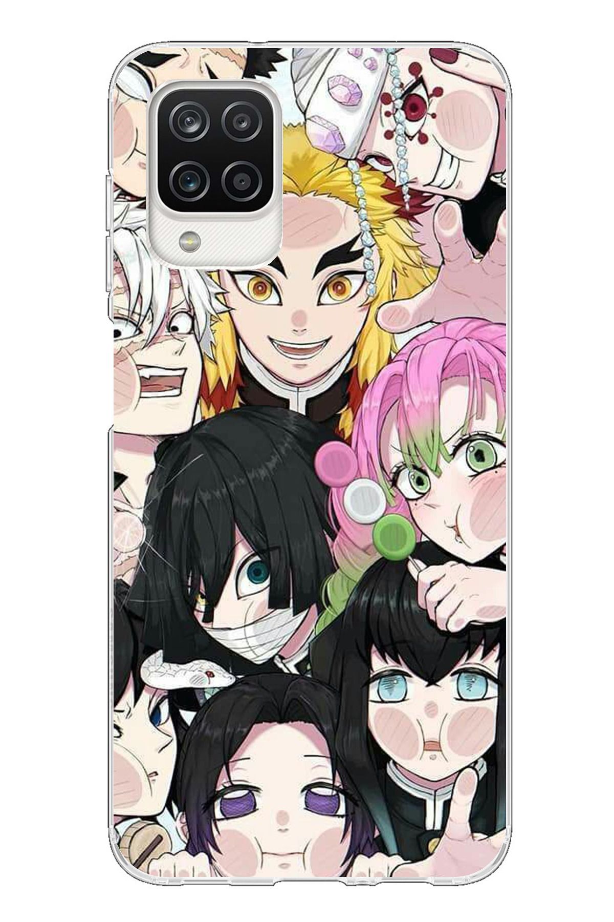 TechTree Samsung Galaxy A12 / M12 Uyumlu Demon Slayer Manga Şeffaf Silikon Kılıf