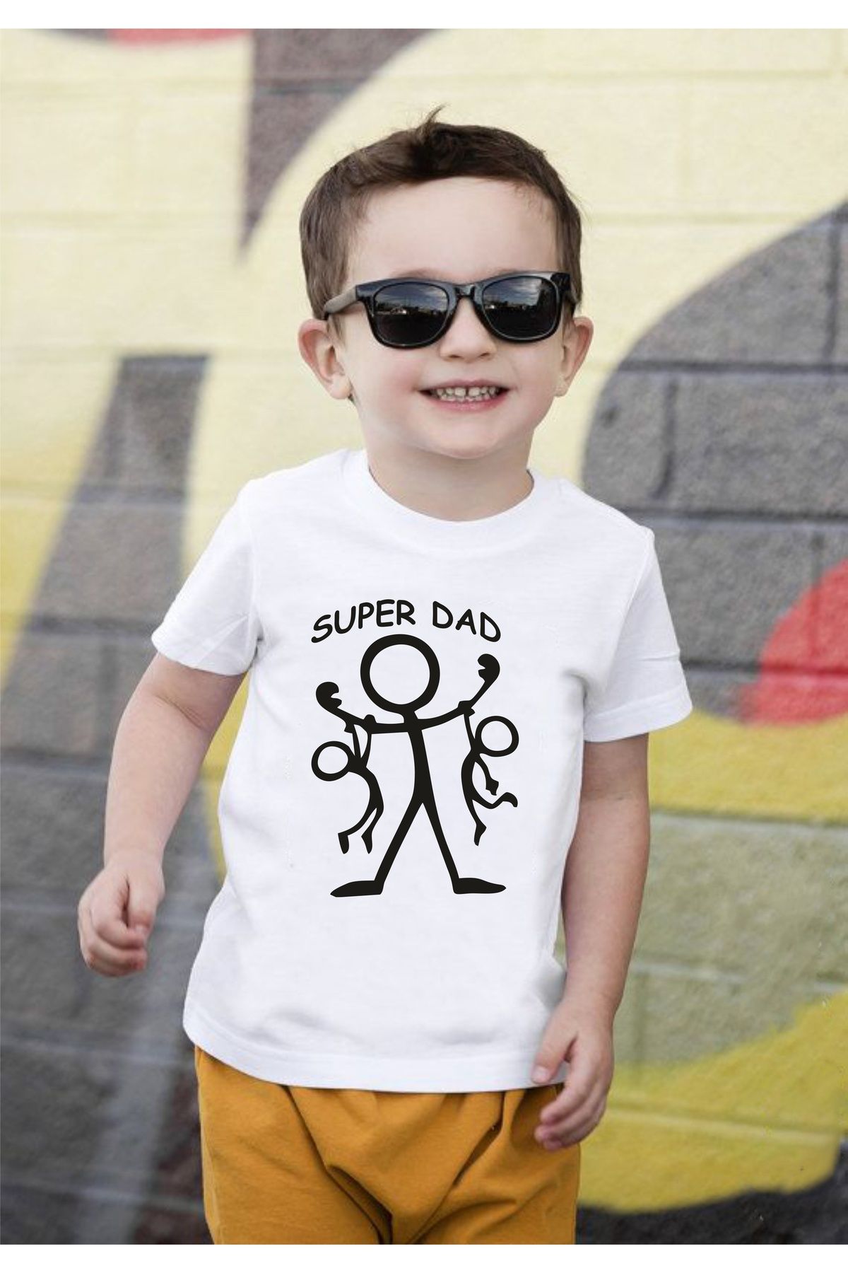 venüsdijital Çöp Adam Tasarımlı Babalar Günü Hediyesi Çocuk Tshirt