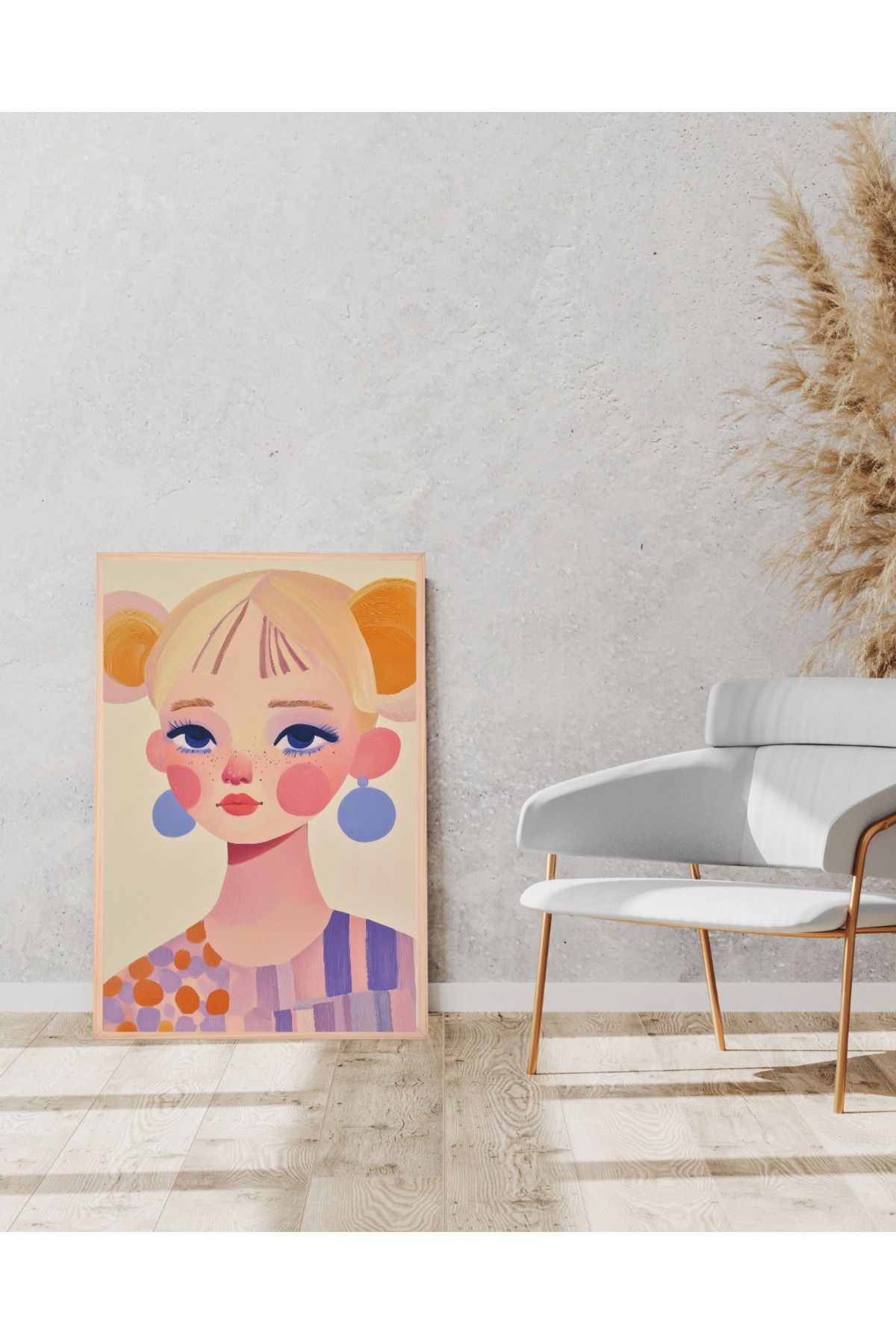 Tuba Decor Tek parça Ahşap Çerçeve Görünümlü MDF Tablo