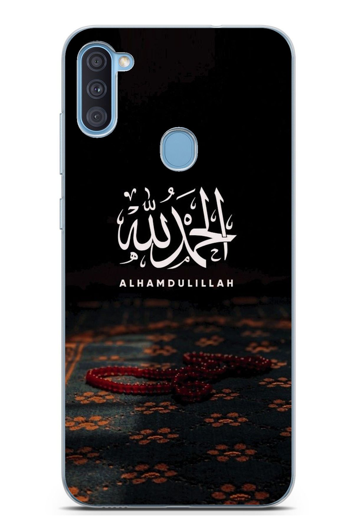 TechTree Samsung Galaxy A11 - M11 Uyumlu Elhamdülillah Tesbih Şeffaf Silikon Kılıf