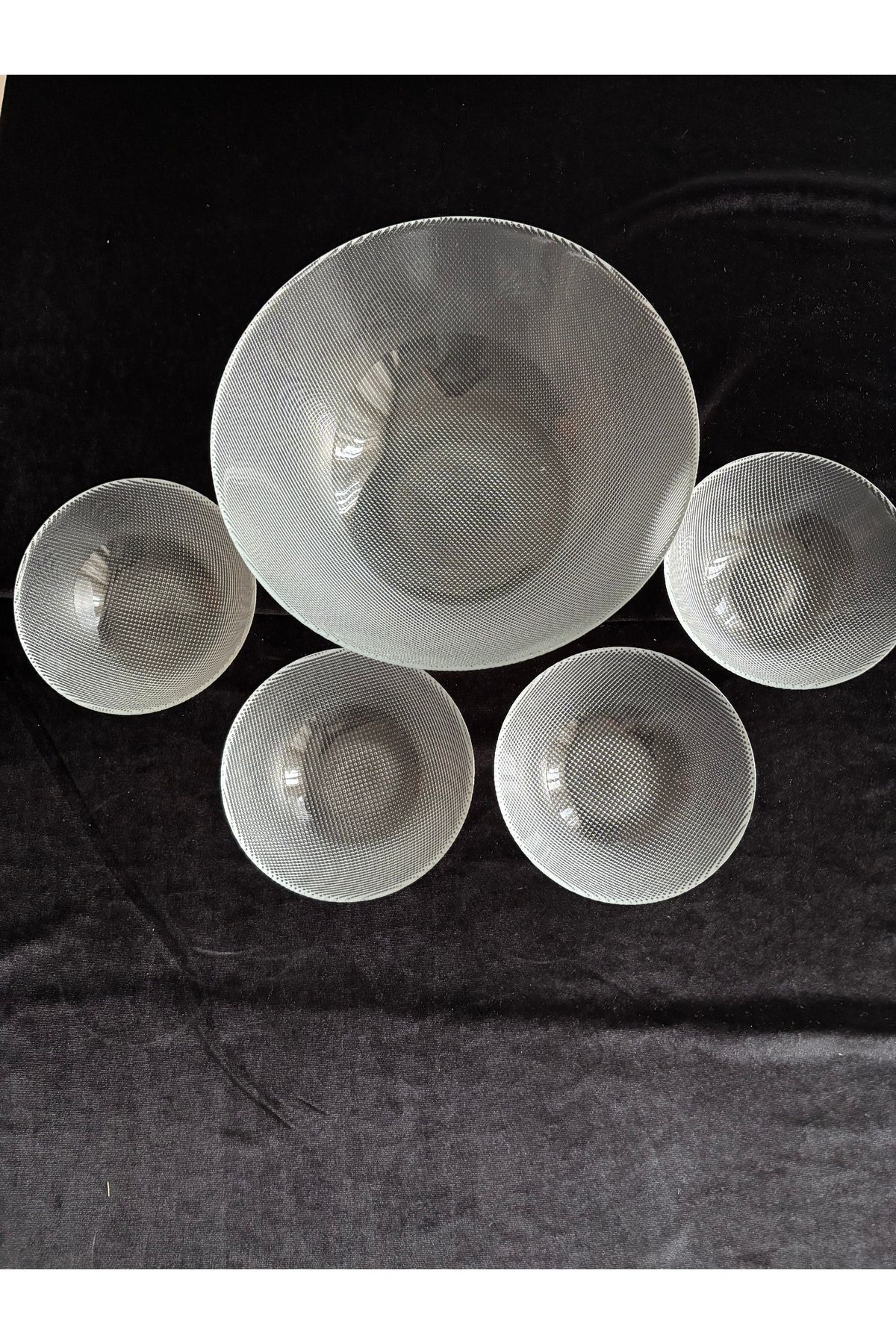 DİBA AVM 5 li komposto takımı 1adet çap 24 cm yükseklik 9 cm4 adet çap 13cm yükseklik 4,5cm ****5 parça