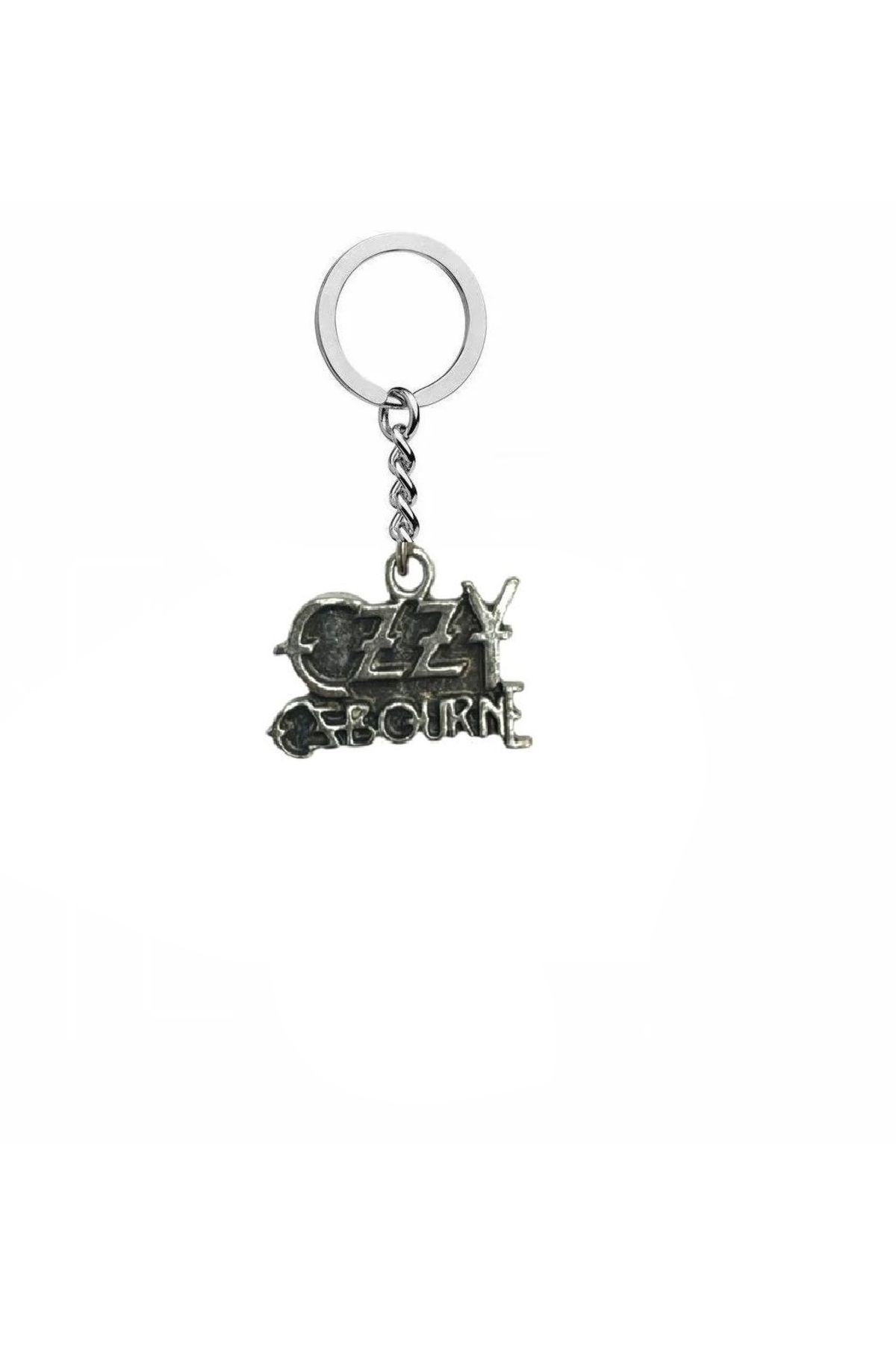 Herşey Nota Ozzy Osbourne Logolu Metal Anahtarlık – Gümüş Renk | Unisex Rock & Metal Tarzı Hediyelik Aksesuar