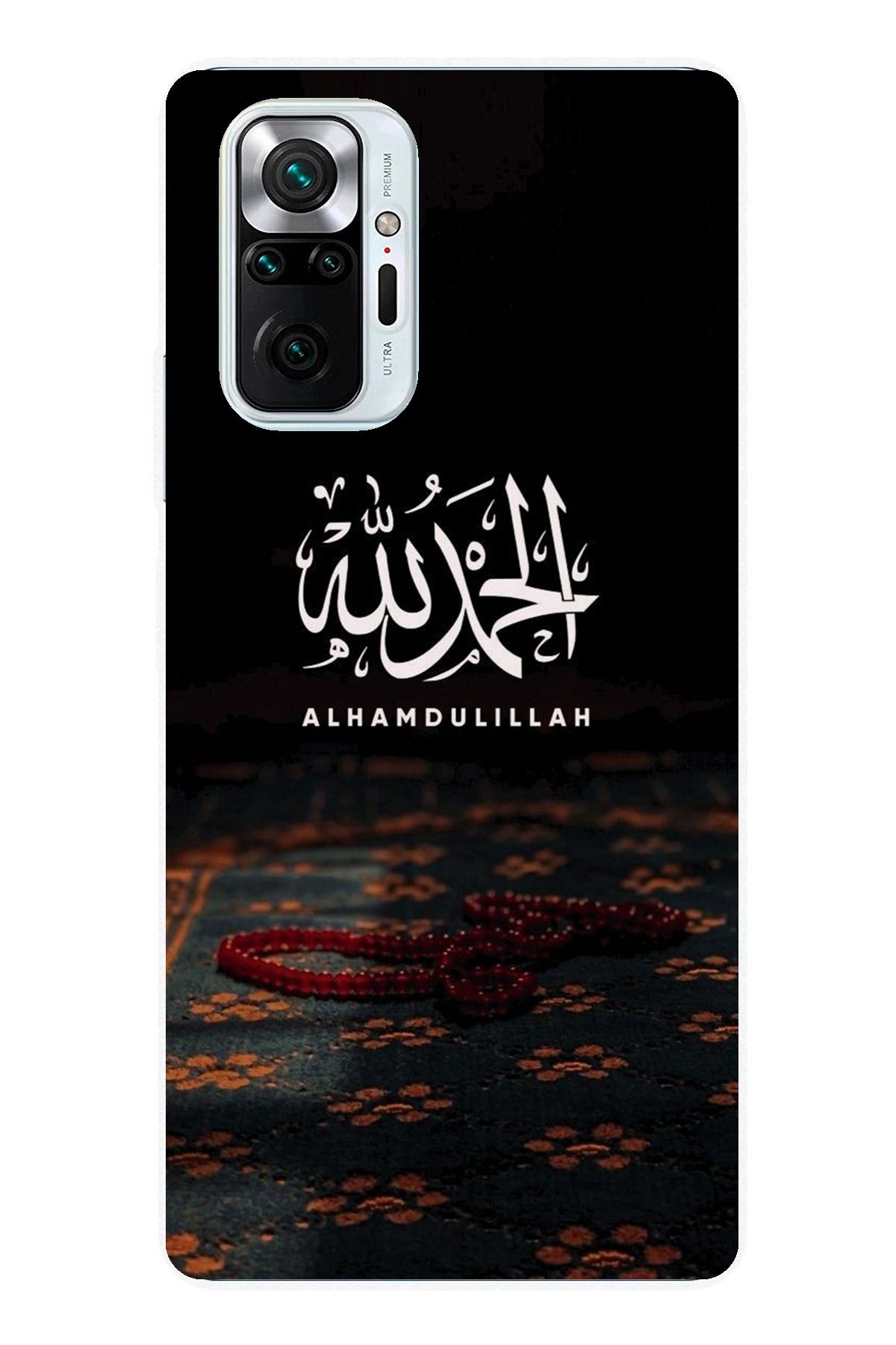 TechTree Redmi Note 10 PRO Uyumlu Elhamdülillah Tesbih Şeffaf Silikon Kılıf
